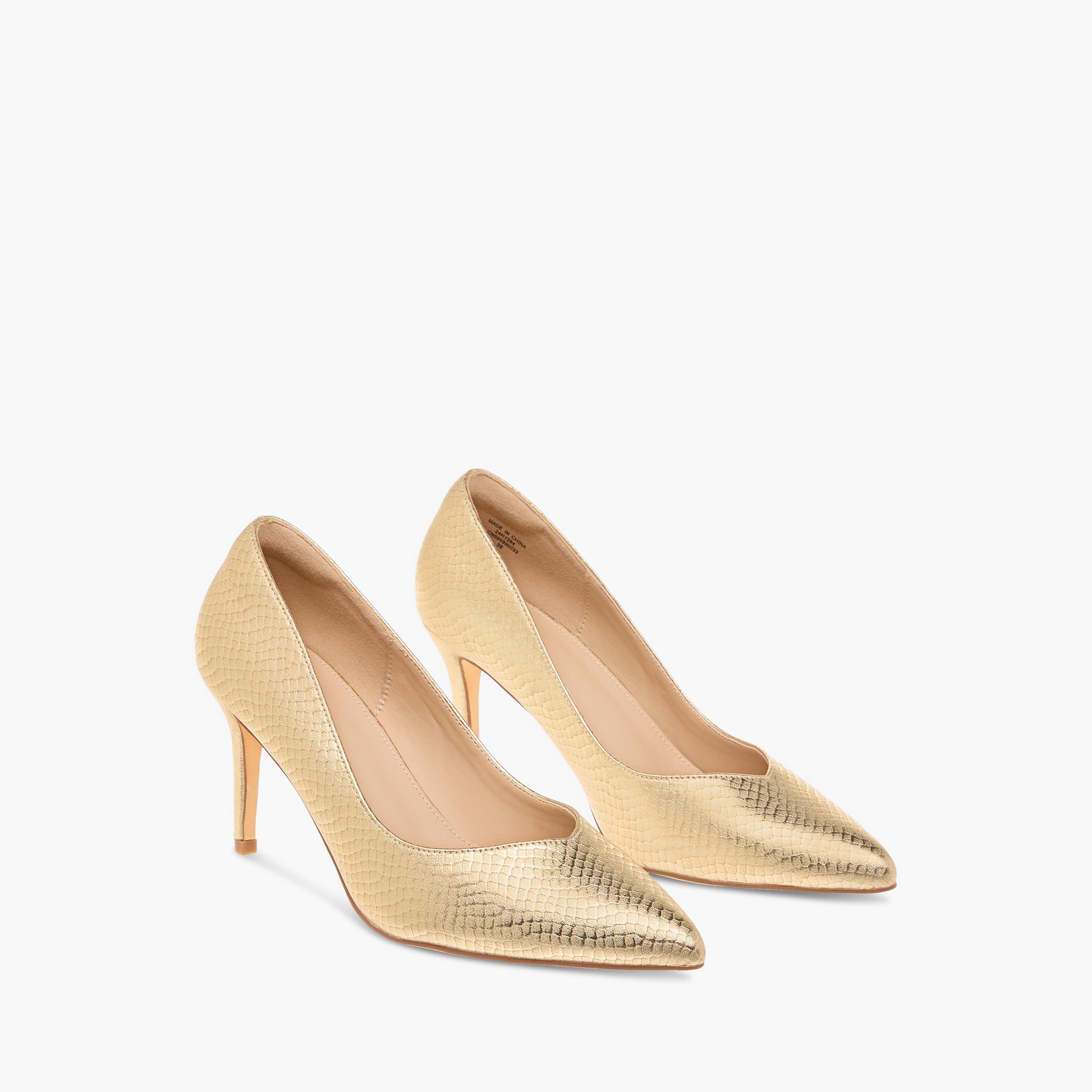 حذاء كلاسيكي سهل الارتداء بارز الملمس بكعب ستيليتو من فلورا بيلا-women-shoes-heels-image-1