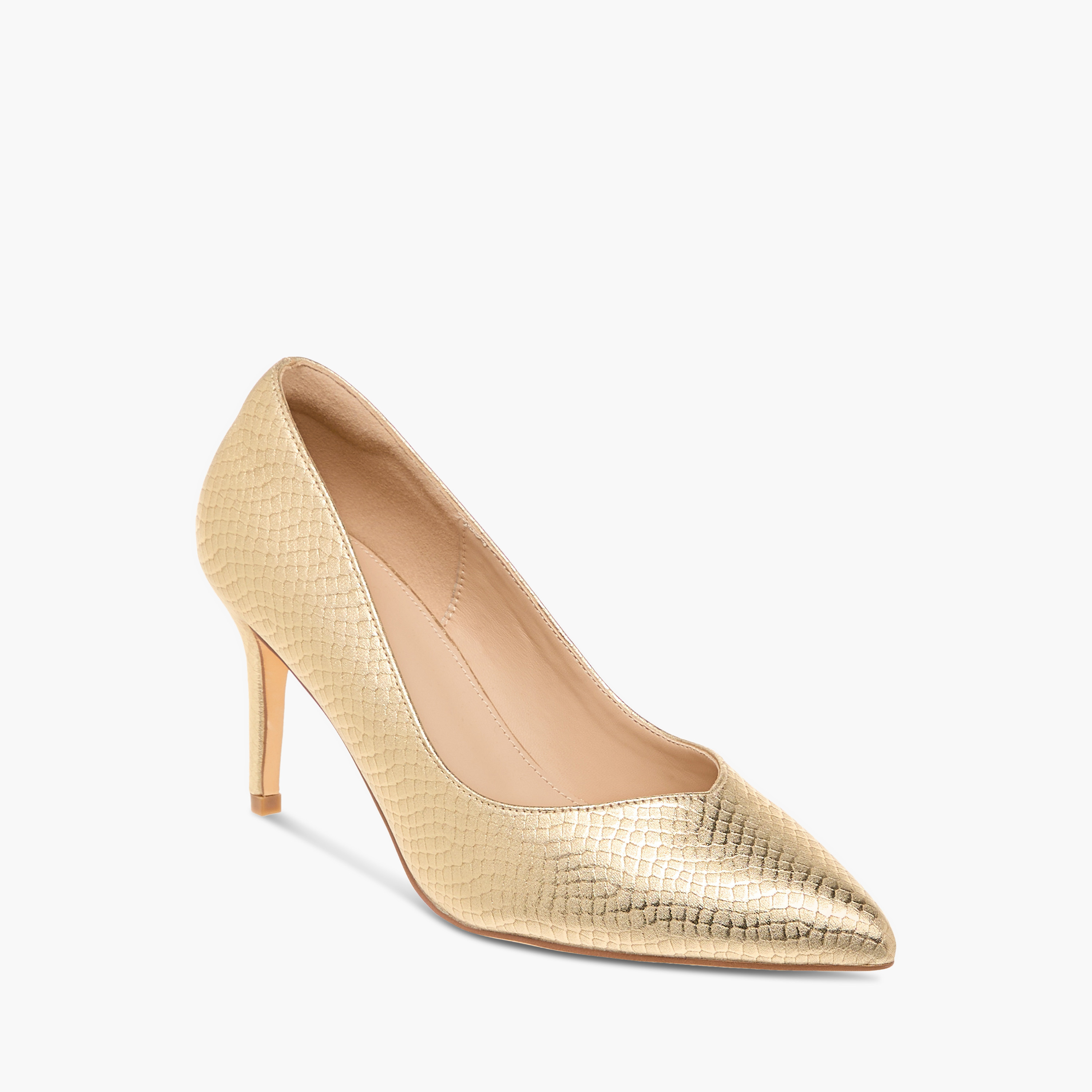 حذاء كلاسيكي سهل الارتداء بارز الملمس بكعب ستيليتو من فلورا بيلا-women-shoes-heels-image-2