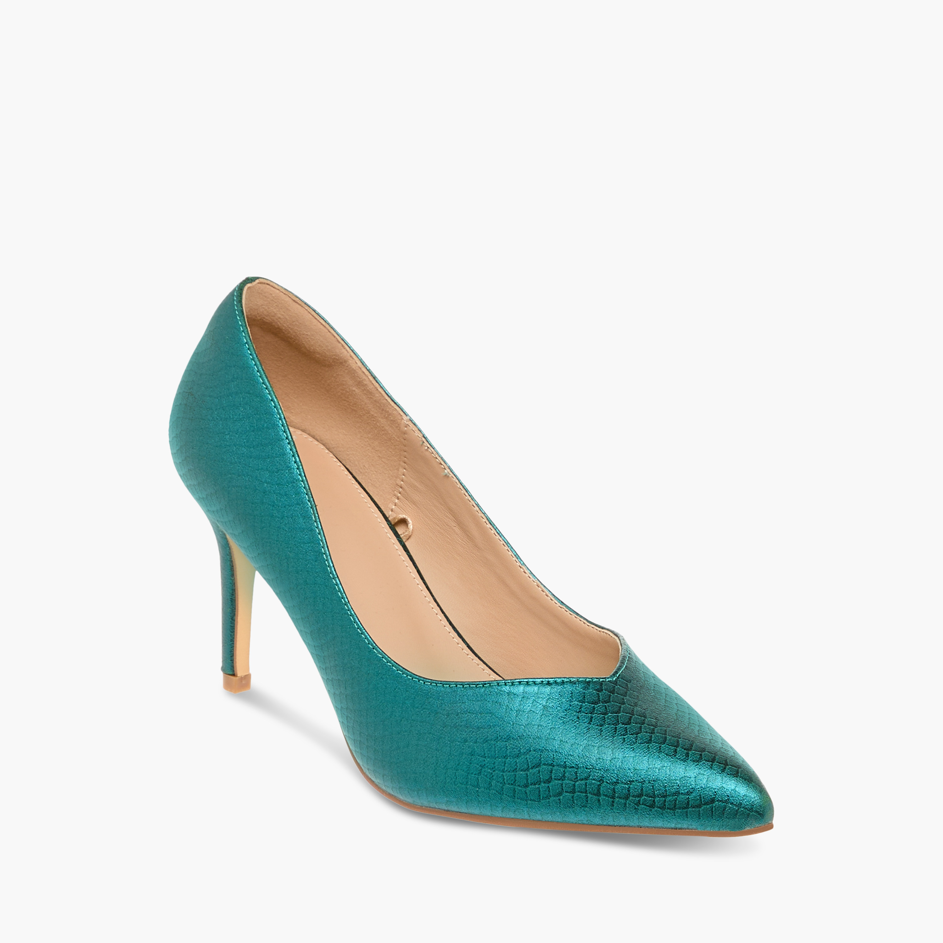 Flora Bella Textured Slip-On Pumps with Stiletto Heels-women-shoes-heels-image-2
