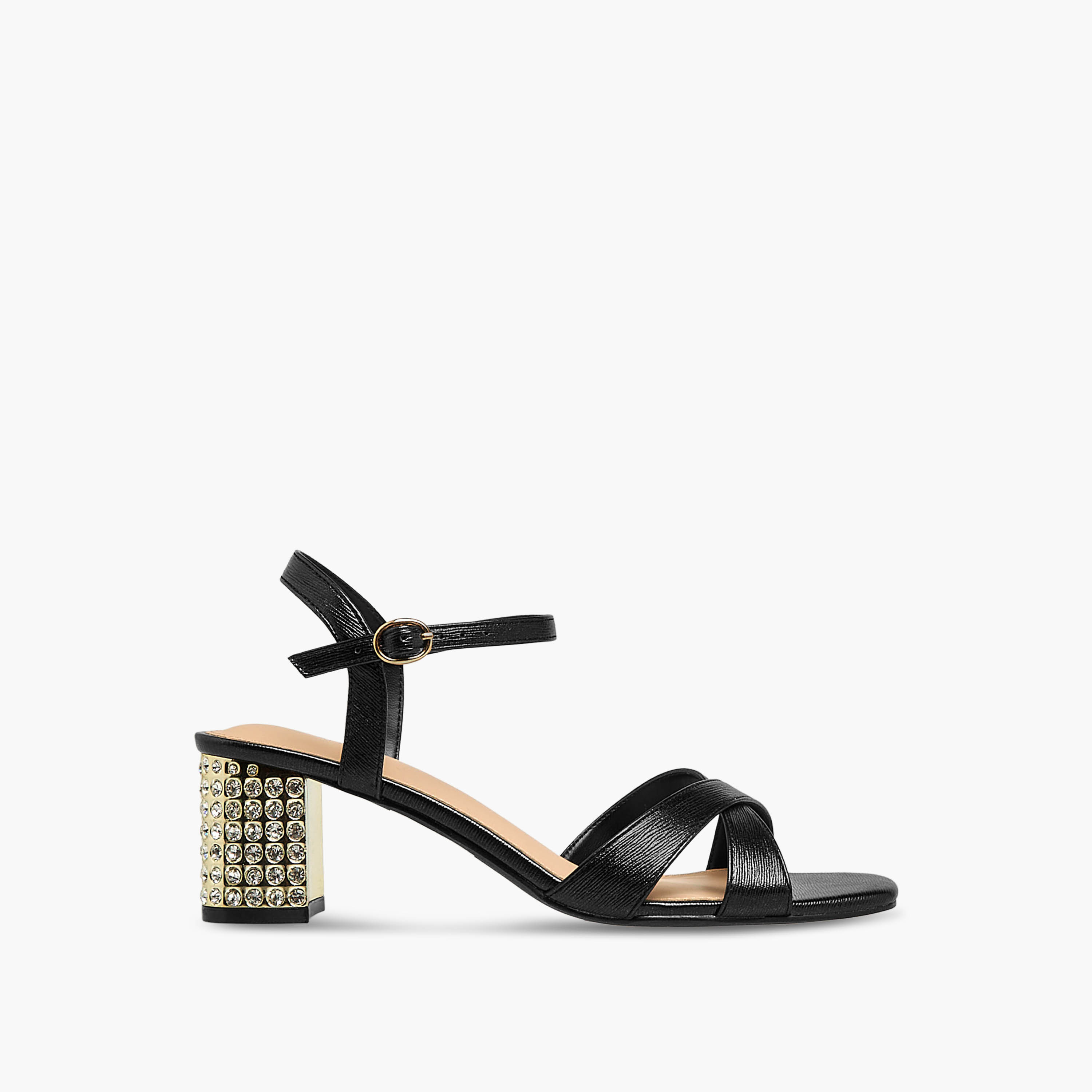 صندل بكعب عريض وتزيينات للنساء من فلورا بيلا-women-shoes-sandals-heeled-image-3