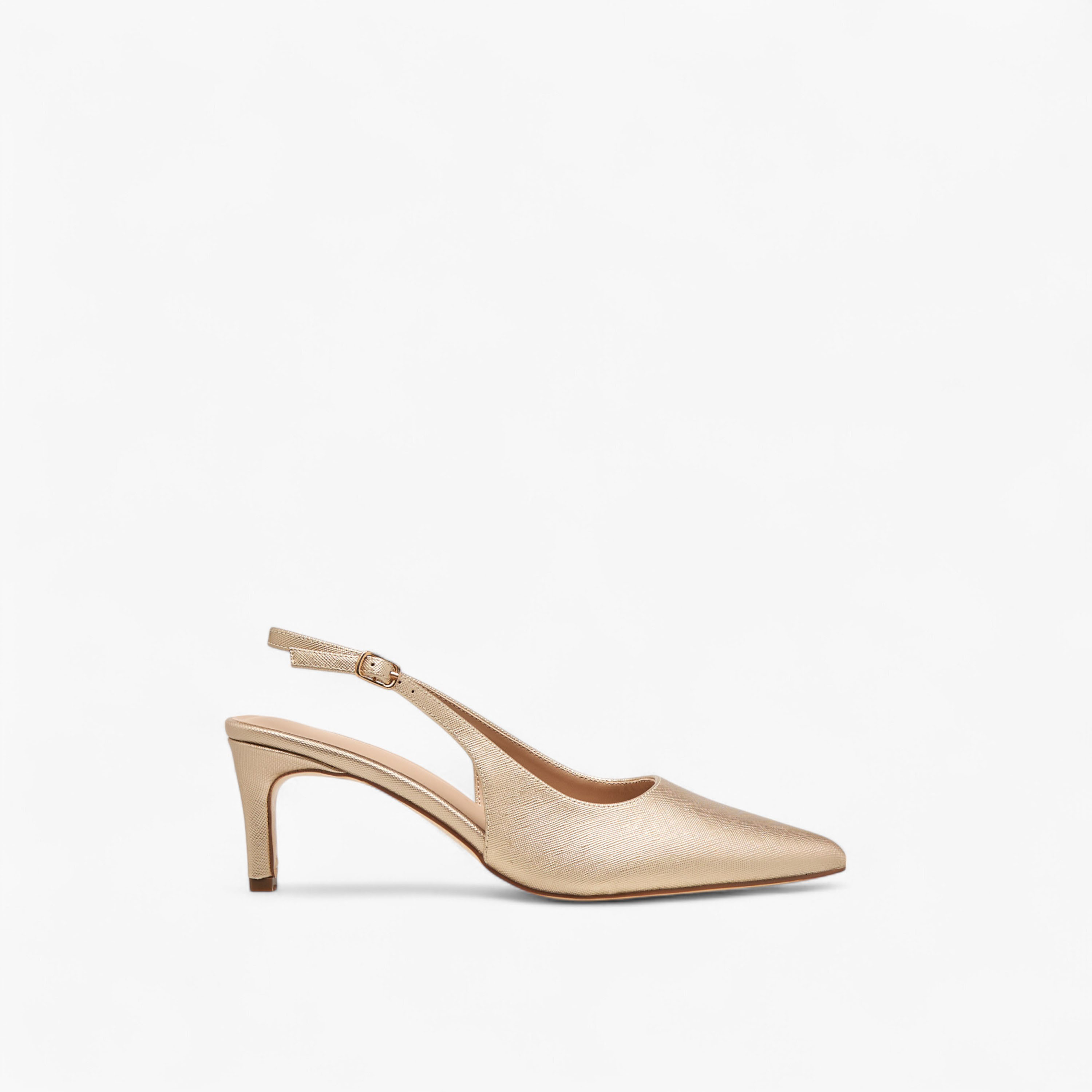 حذاء بارز الملمس بمقدمة مدببة وكعب متسع وحزام خلفي من فلورا بيلا-women-shoes-heels-image-3