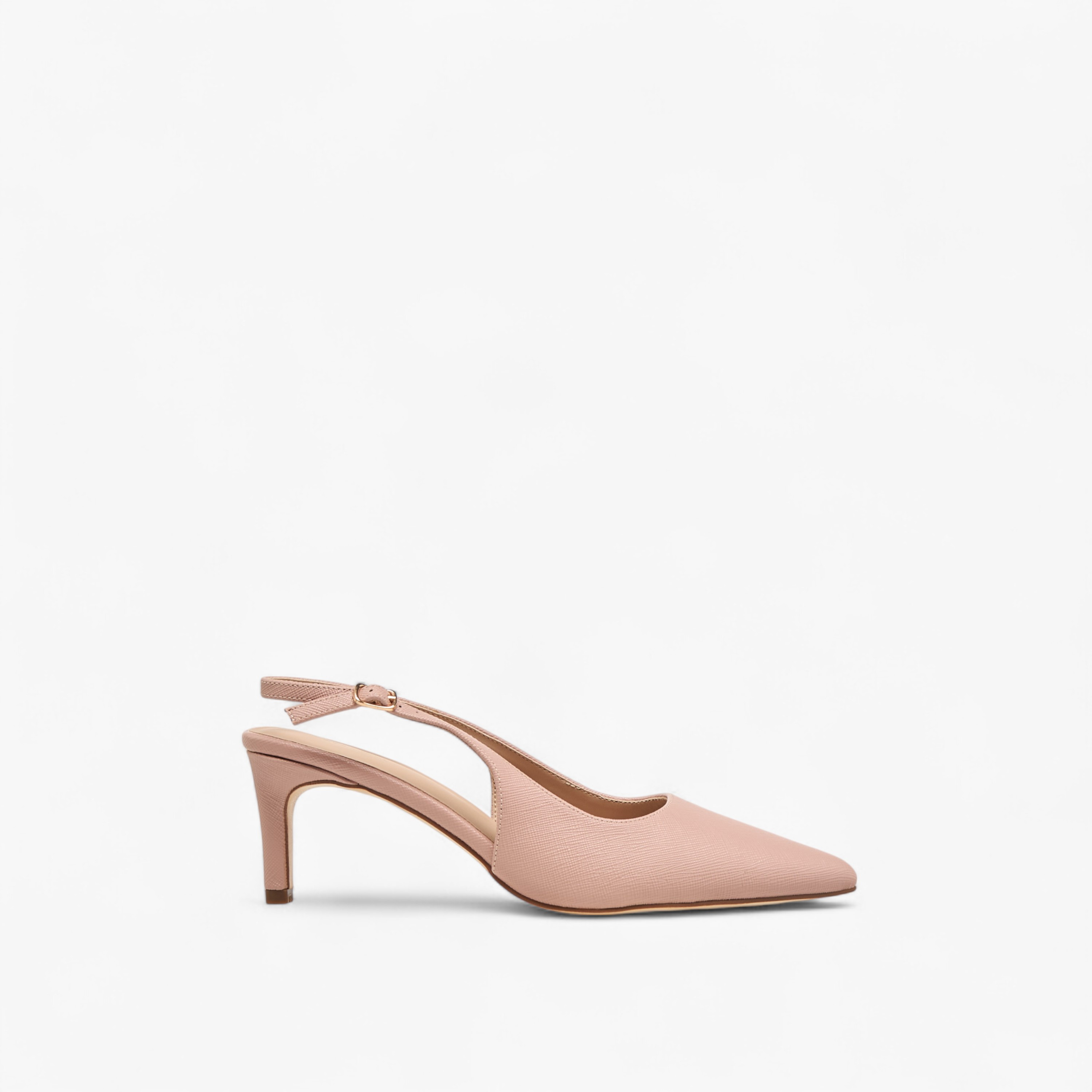 حذاء بارز الملمس بمقدمة مدببة وكعب متسع وحزام خلفي من فلورا بيلا-women-shoes-heels-image-3