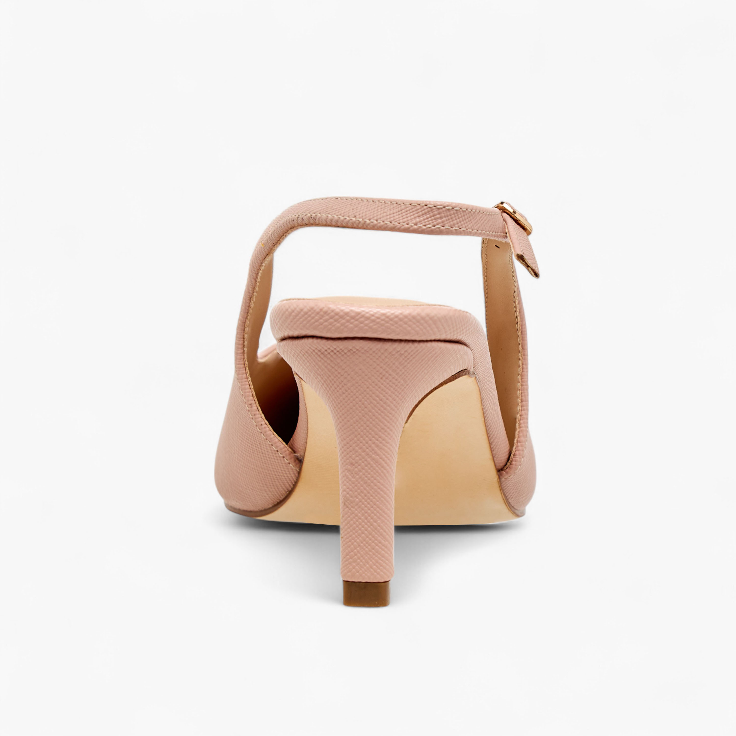حذاء بارز الملمس بمقدمة مدببة وكعب متسع وحزام خلفي من فلورا بيلا-women-shoes-heels-image-5