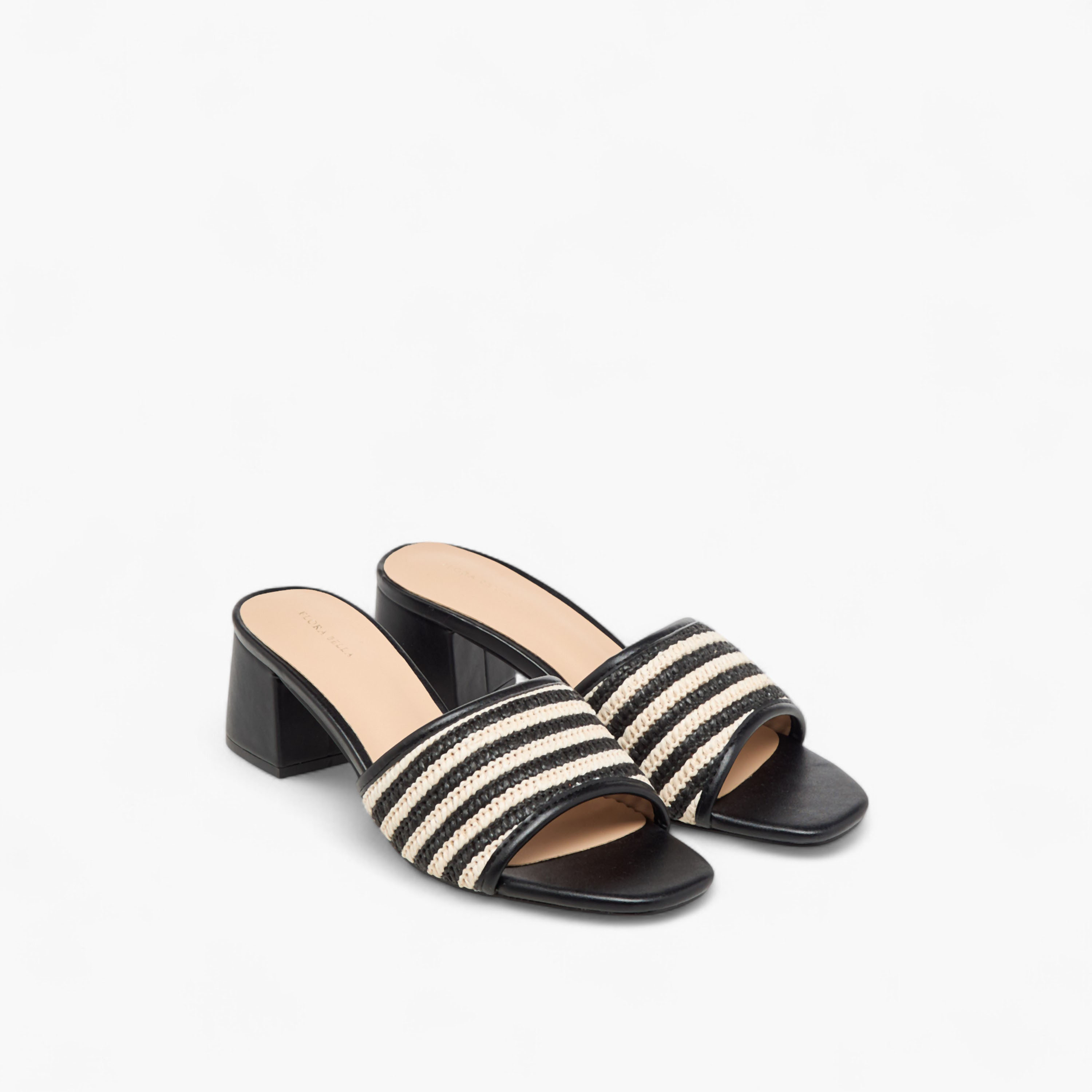 Flora Bella Textured Slip-On Sandals with Block Heel-women-shoes-sandals-heeled-image-1