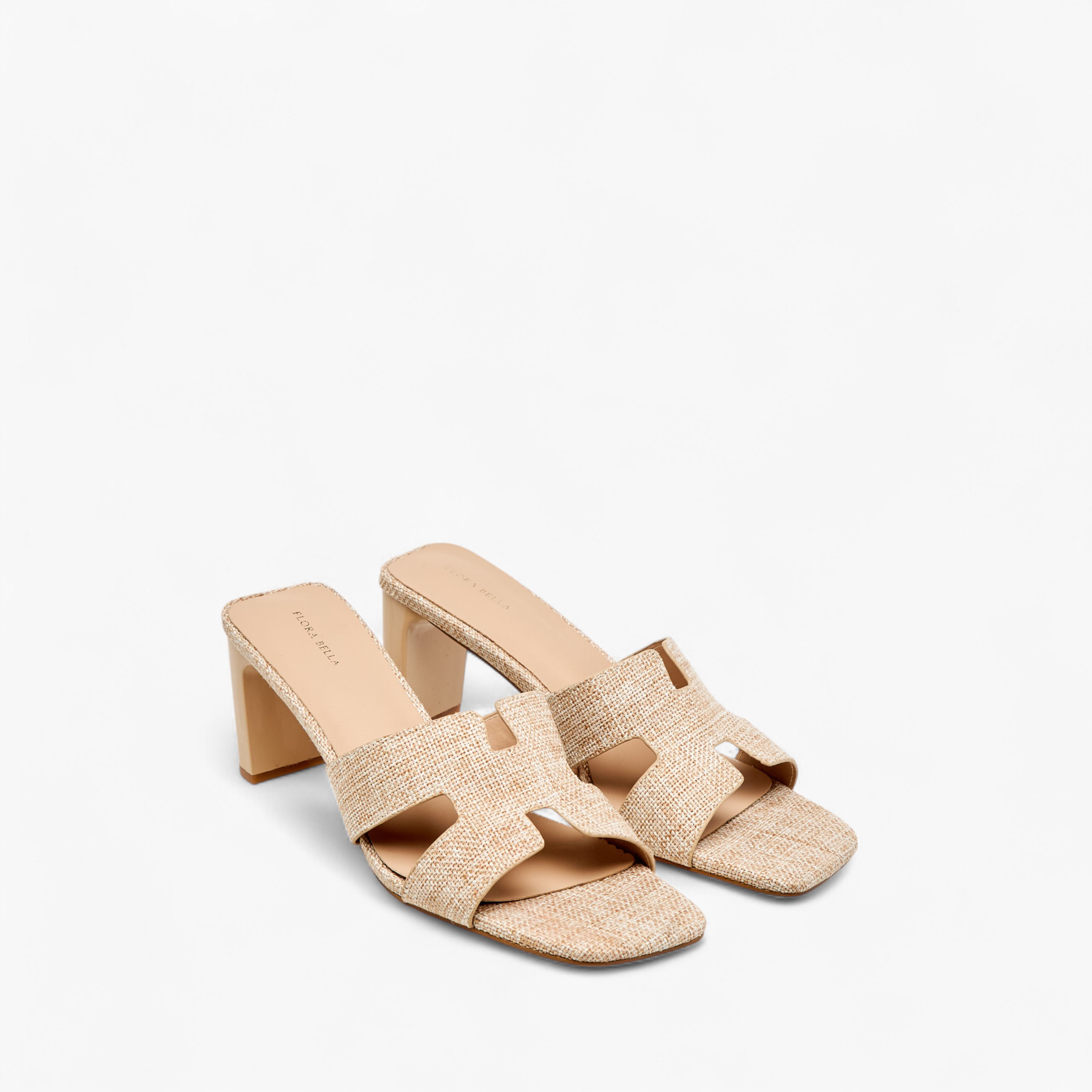 Flora Bella Textured Slip-On Sandals with Block Heel-women-shoes-sandals-heeled-image-1