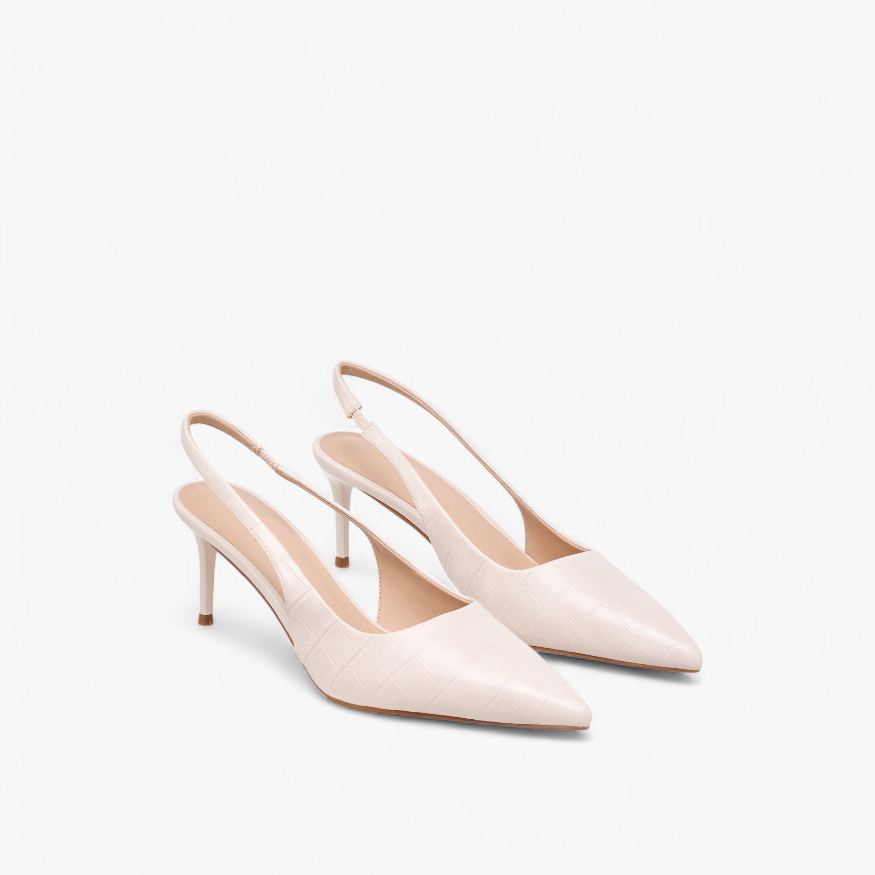 حذاء بارز الملمس بكعب ستيليتو وحزام خلفي من فلورا بيلا-women-shoes-heels-image-1