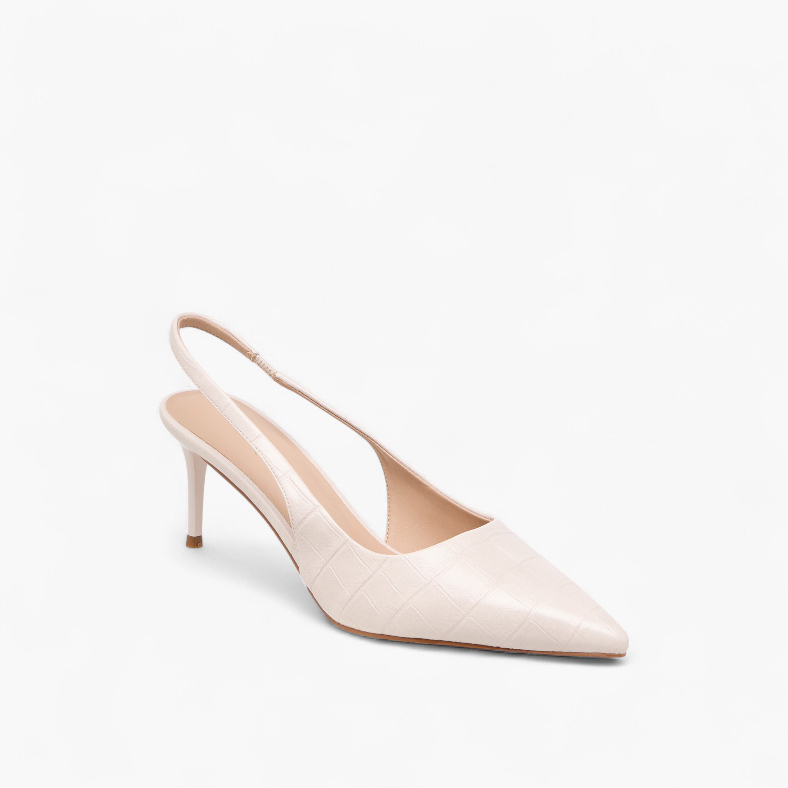 حذاء بارز الملمس بكعب ستيليتو وحزام خلفي من فلورا بيلا-women-shoes-heels-image-2
