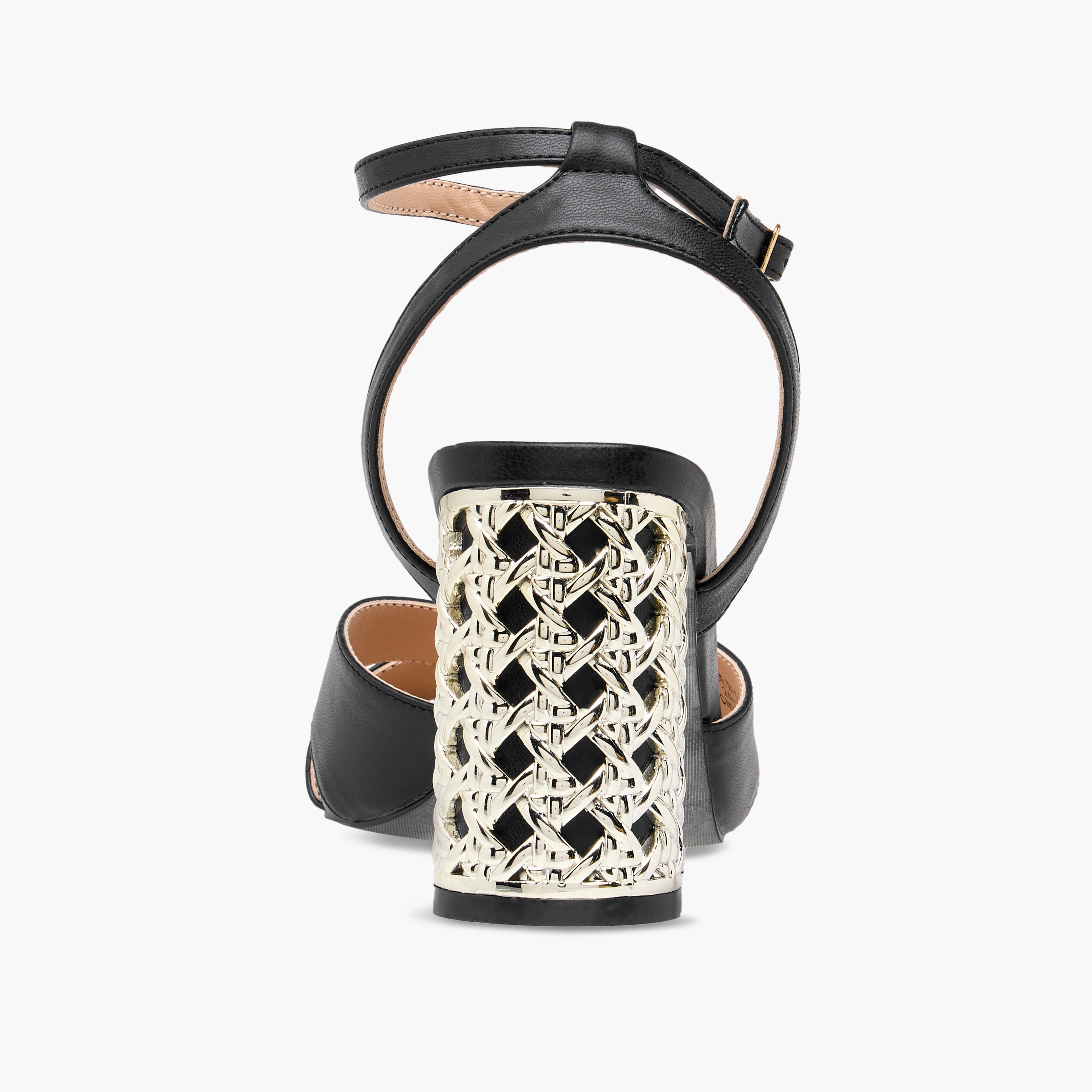 Flora Bella Cross Strap Metallic Block Heel Sandals with Buckle Closure-women-shoes-sandals-heeled-image-5