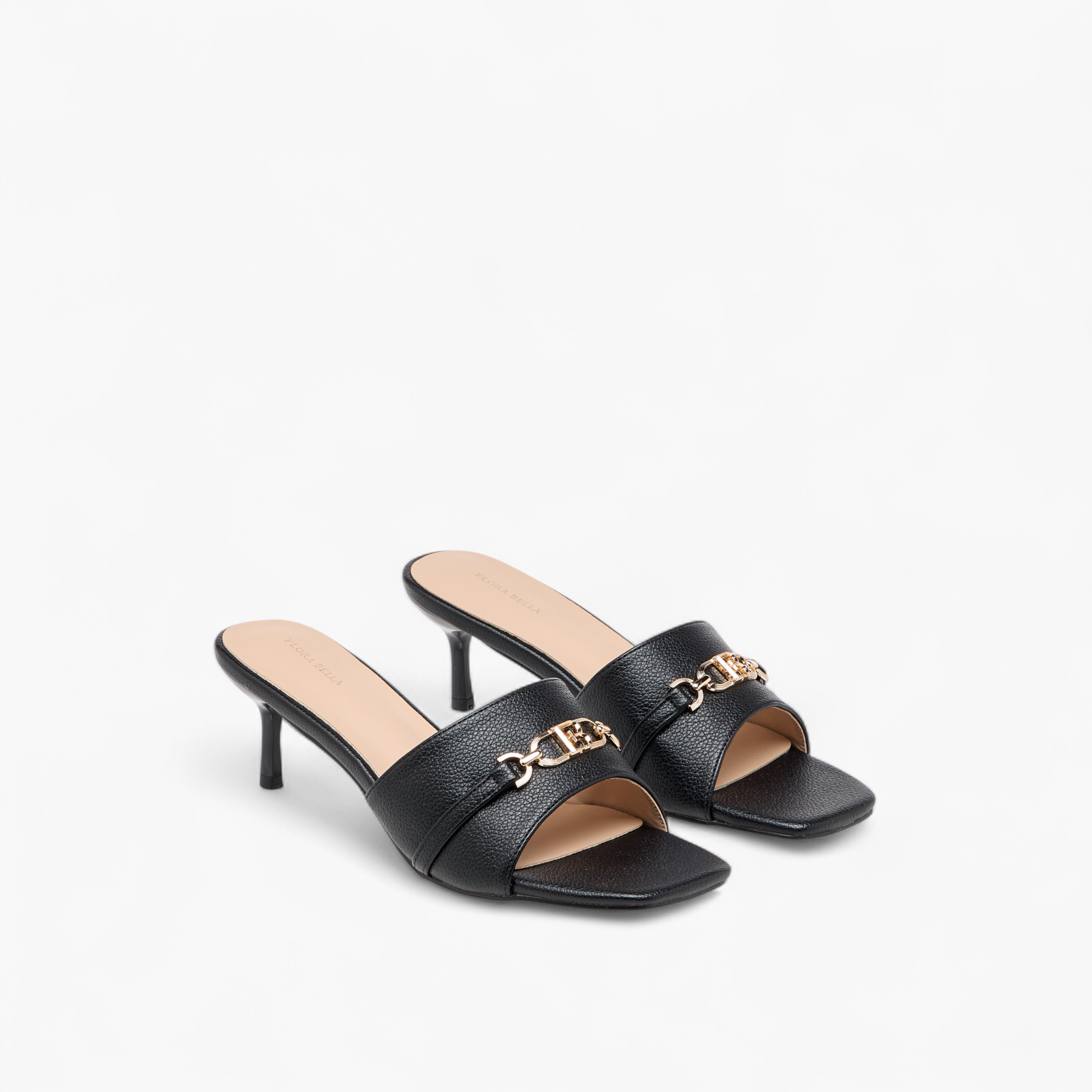 Flora Bella Metal Accent Slip-On Sandals with Stiletto Heels-women-shoes-sandals-heeled-image-1