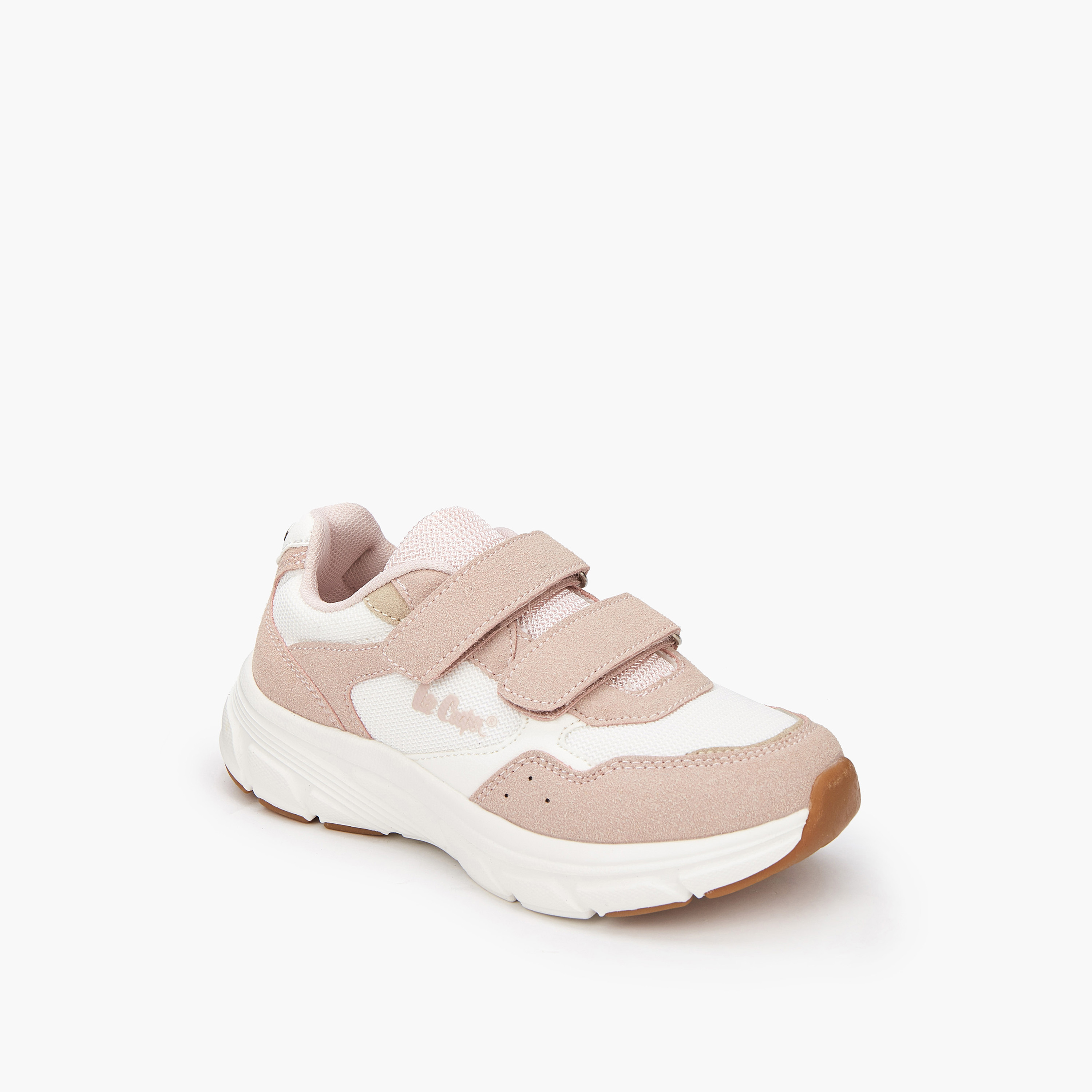 Lee Cooper Girls' Colourblock Sneakers with Hook and Loop Closure-girls-shoes-sneakers-image-3