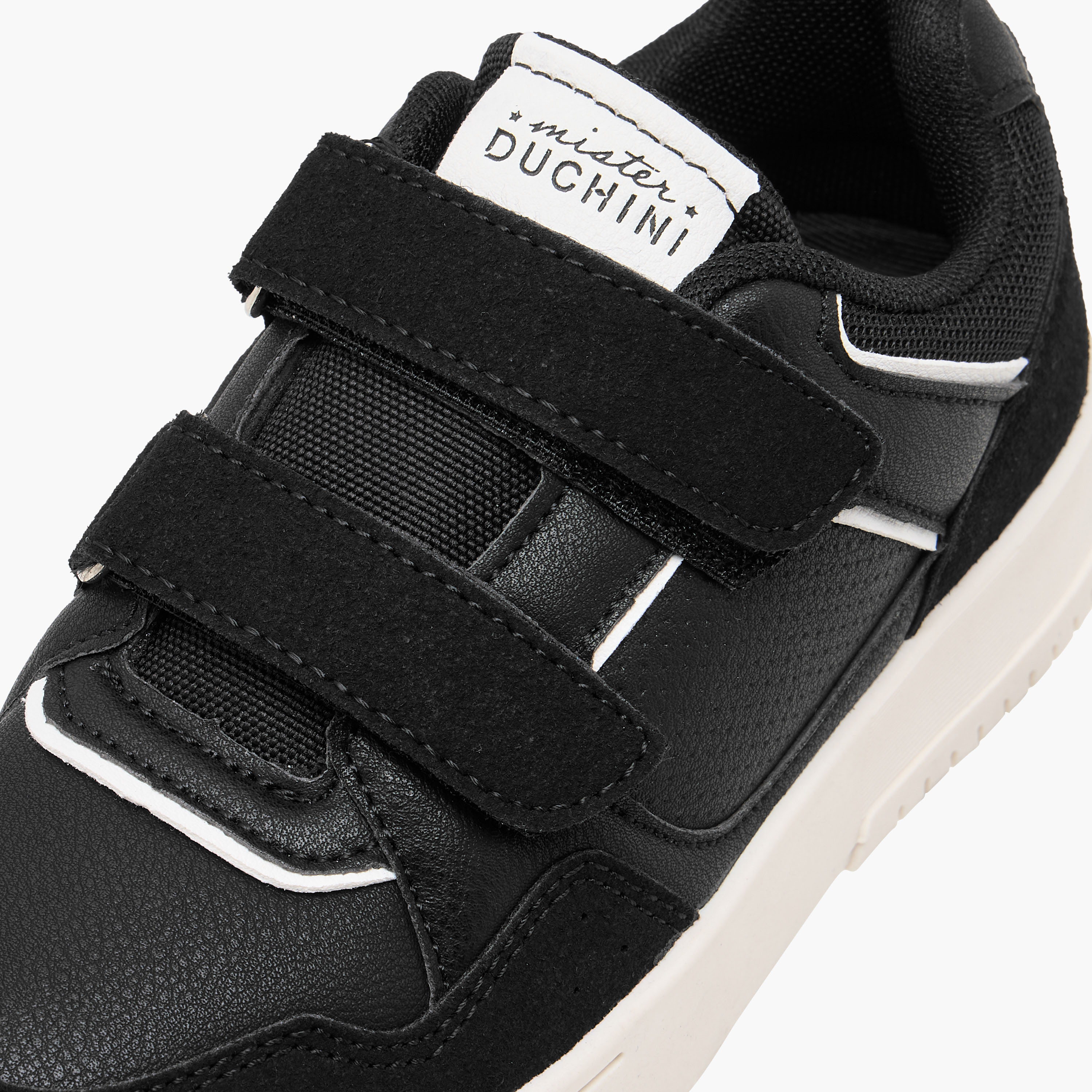 Mister Duchini Panelled Sneakers with Hook and Loop Closure-boys-shoes-schoolshoes-image-4