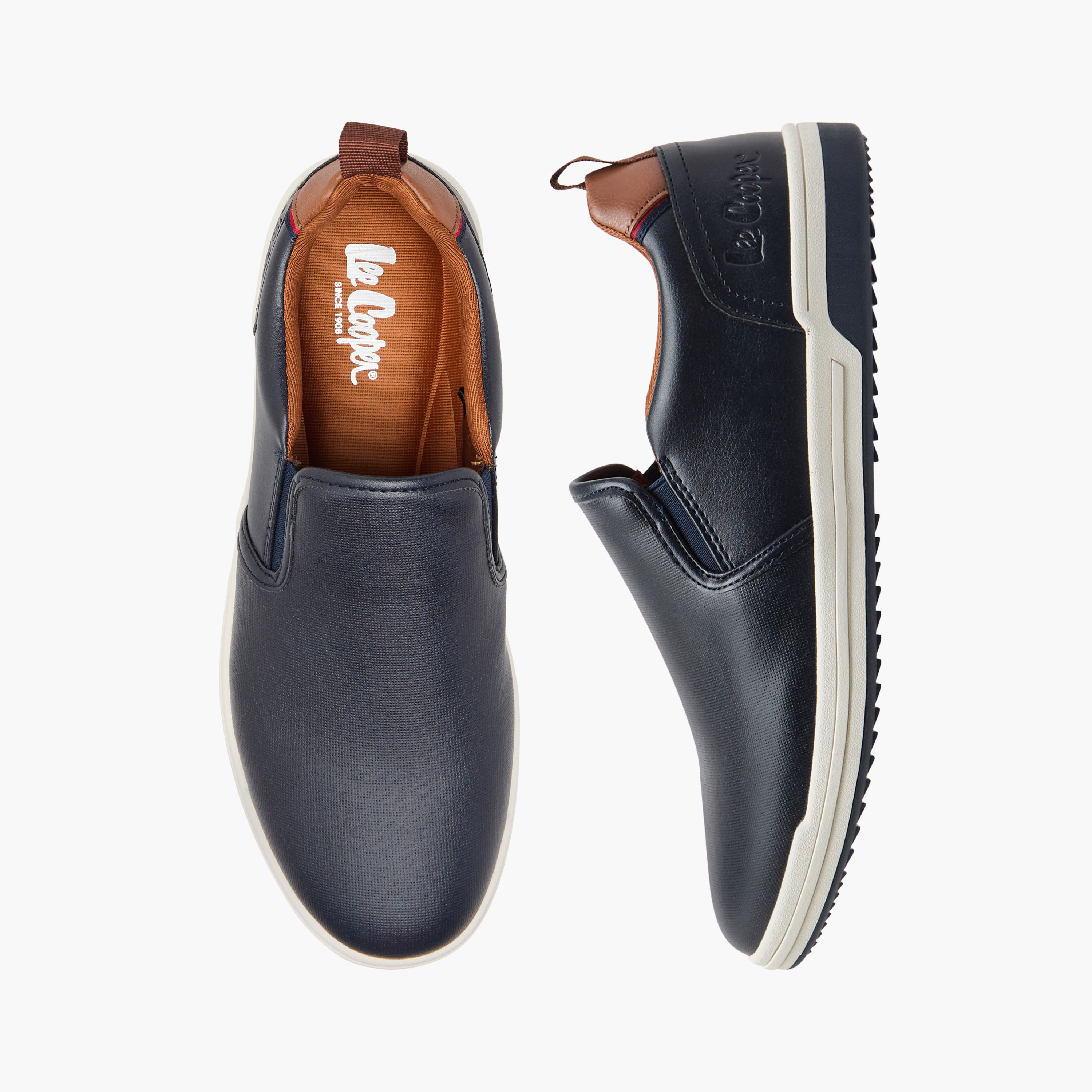 Lee Cooper Men's Solid Slip-On Loafers with Pull Tabs-men-shoes-loafersandmoccasins-image-1