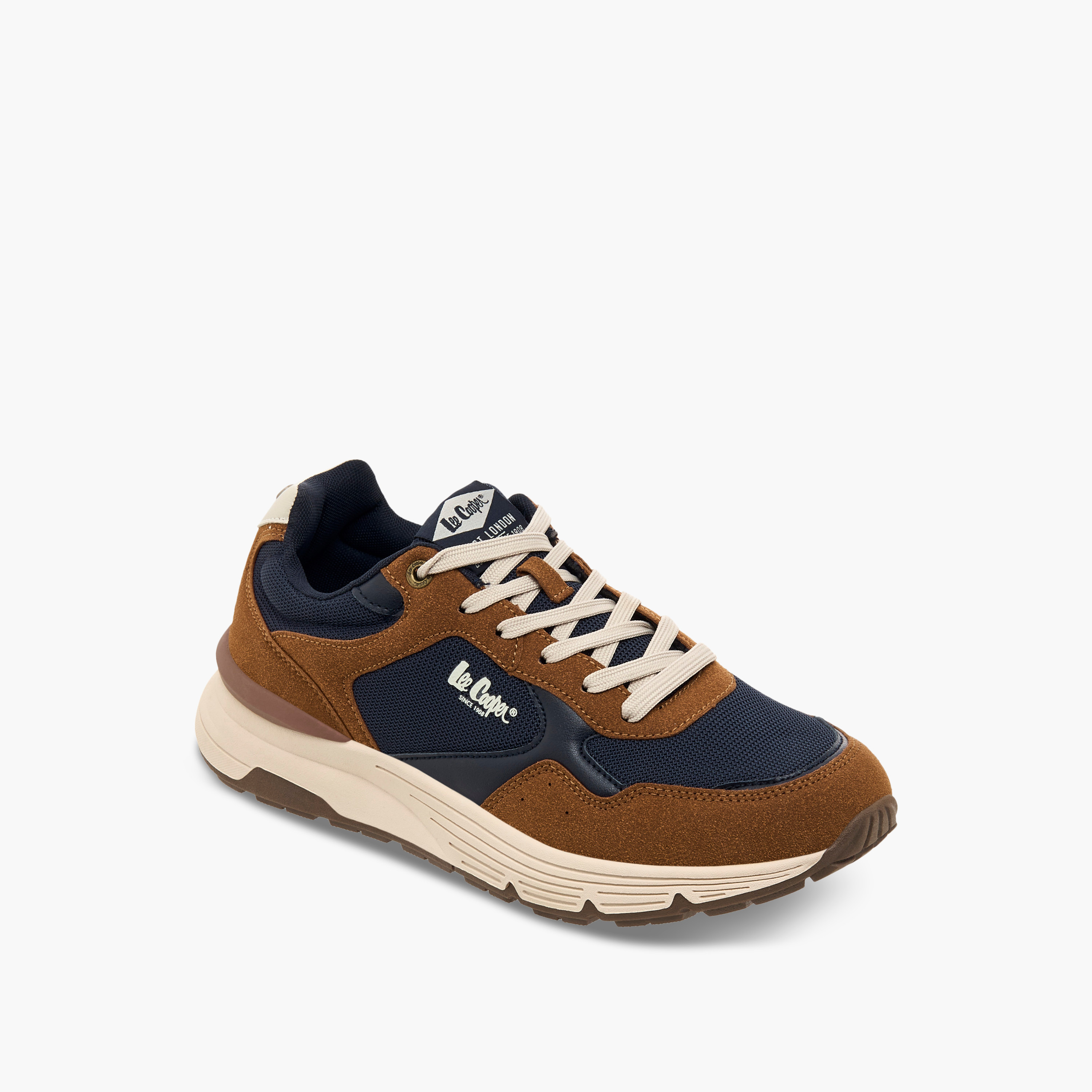 Lee Cooper Men Panelled Lace-Up Sneakers-men-shoes-sneakers-image-2