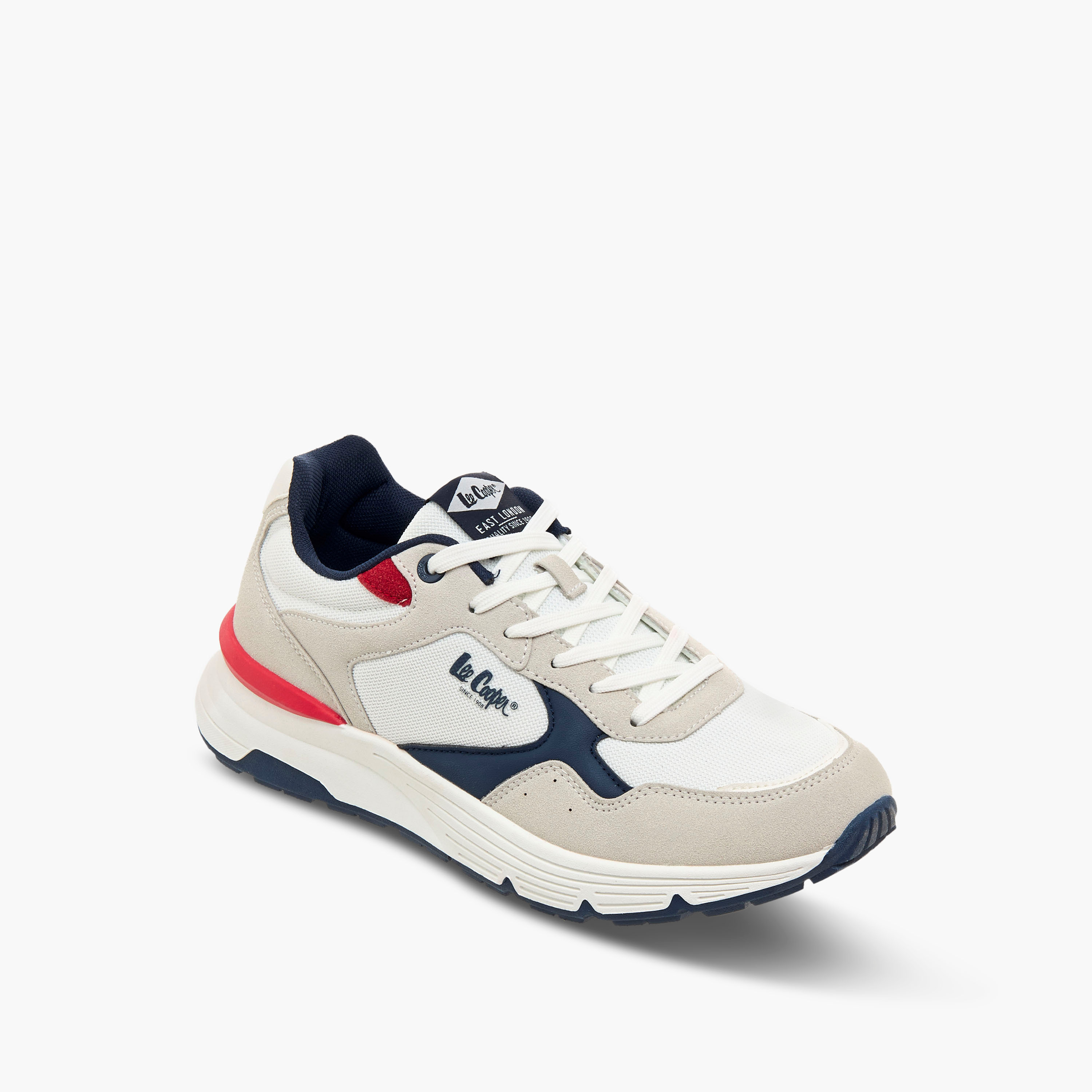 Lee Cooper Men Panelled Lace-Up Sneakers-men-shoes-sneakers-image-3
