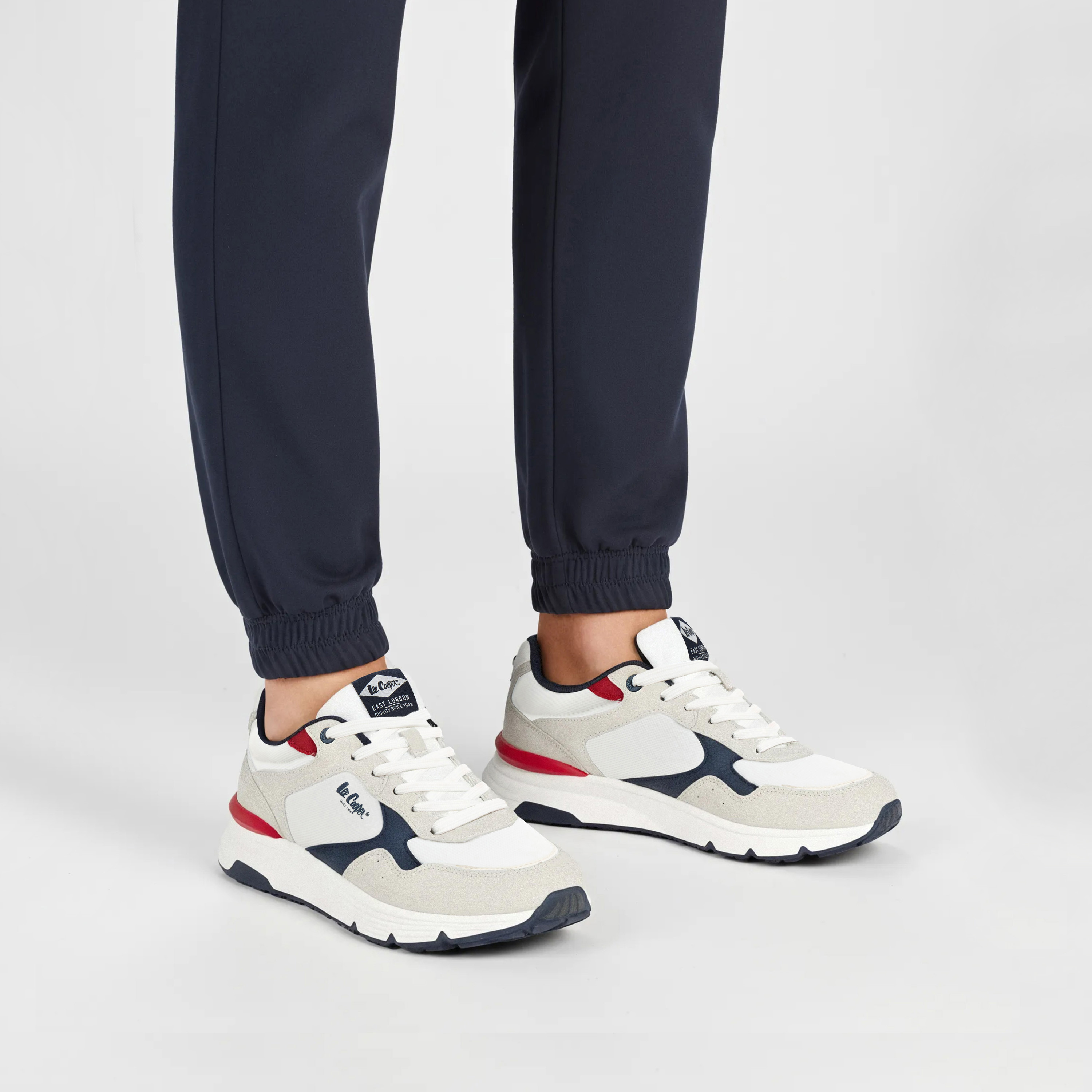 Lee Cooper Men Panelled Lace-Up Sneakers-men-shoes-sneakers-image-2