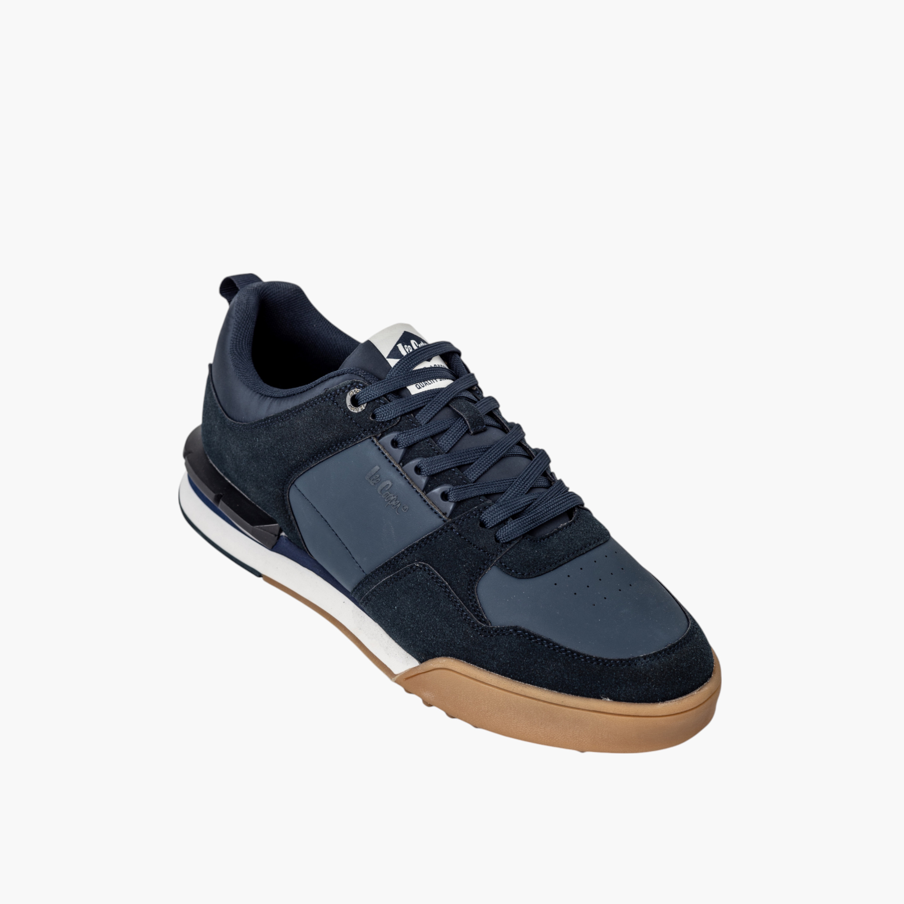 Lee Cooper Men's Panelled Sneakers with Lace-Up Closure-men-shoes-sneakers-image-2