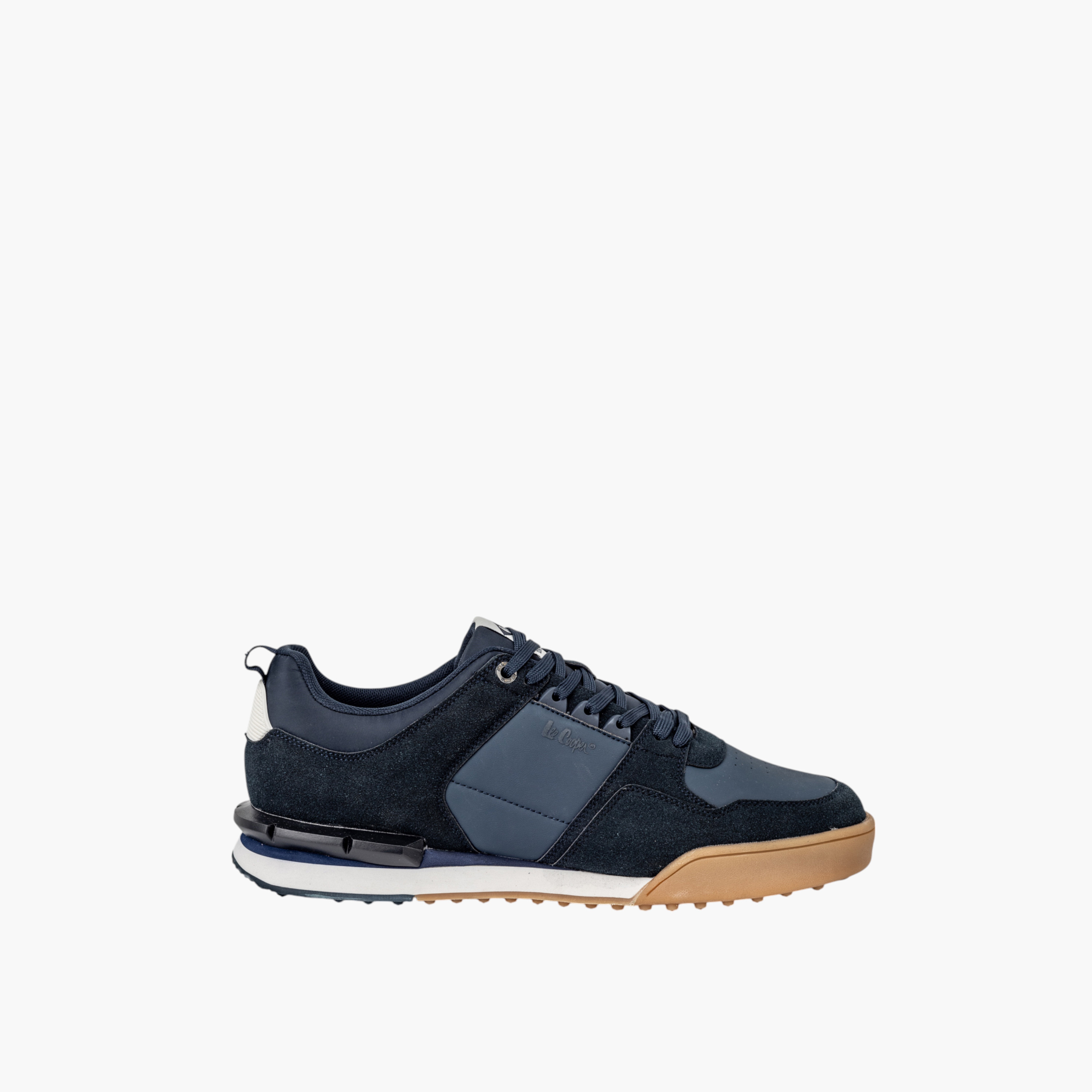 Lee Cooper Men's Panelled Sneakers with Lace-Up Closure-men-shoes-sneakers-image-3