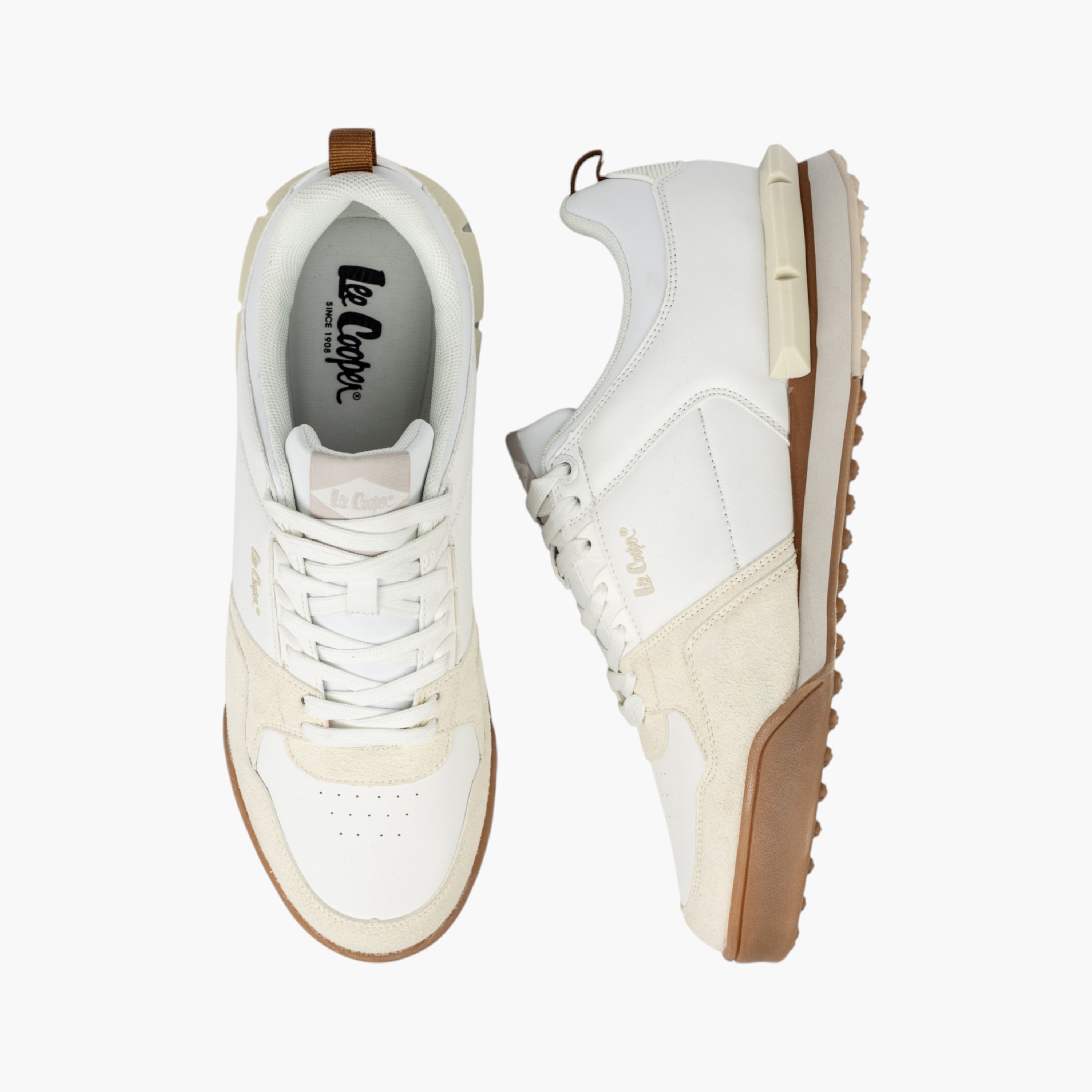 Lee Cooper Men's Panelled Sneakers with Lace-Up Closure-men-shoes-sneakers-image-1