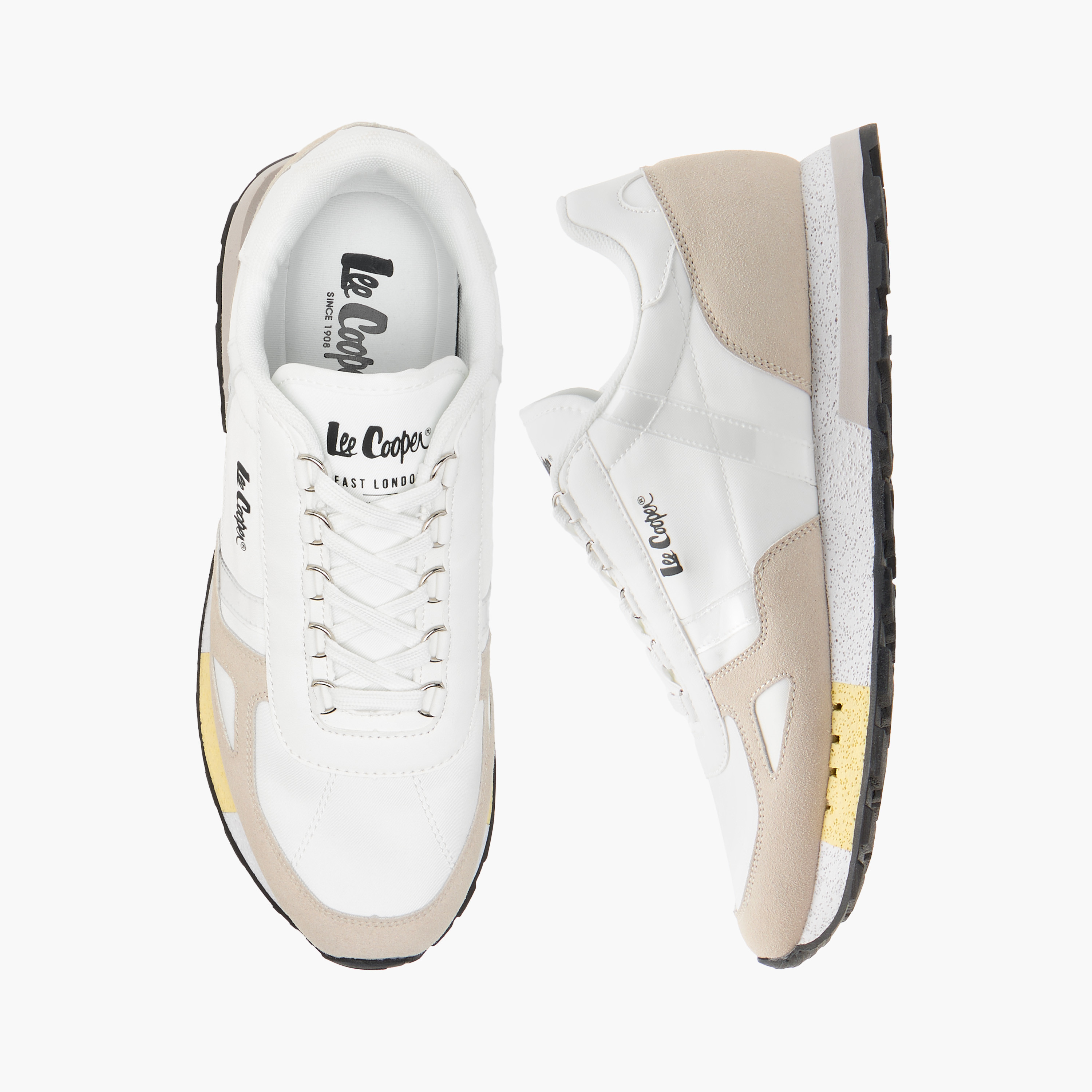 Lee Cooper Men's Panelled Lace-Up Sneakers-men-shoes-sneakers-image-1