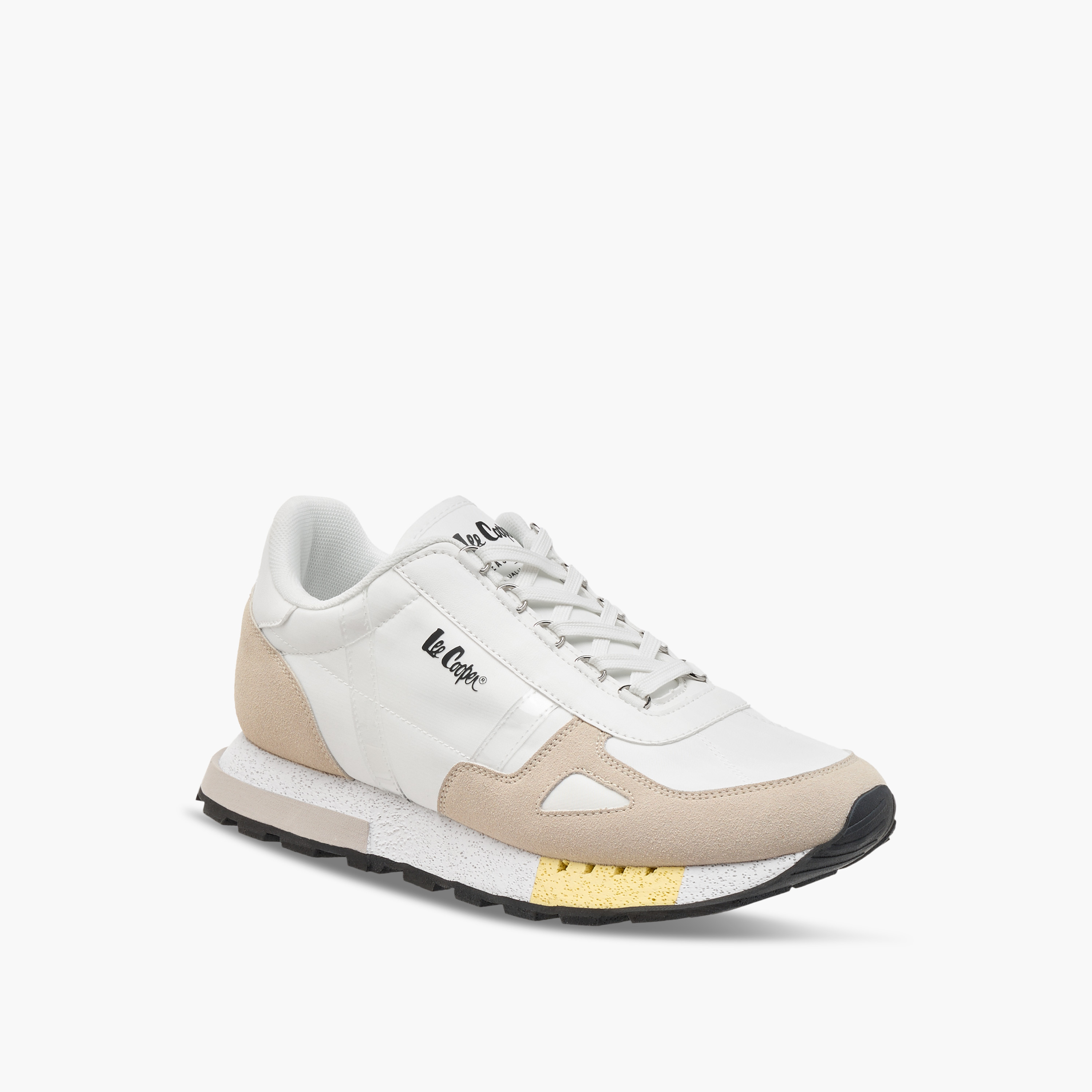 Lee Cooper Men's Panelled Lace-Up Sneakers-men-shoes-sneakers-image-2
