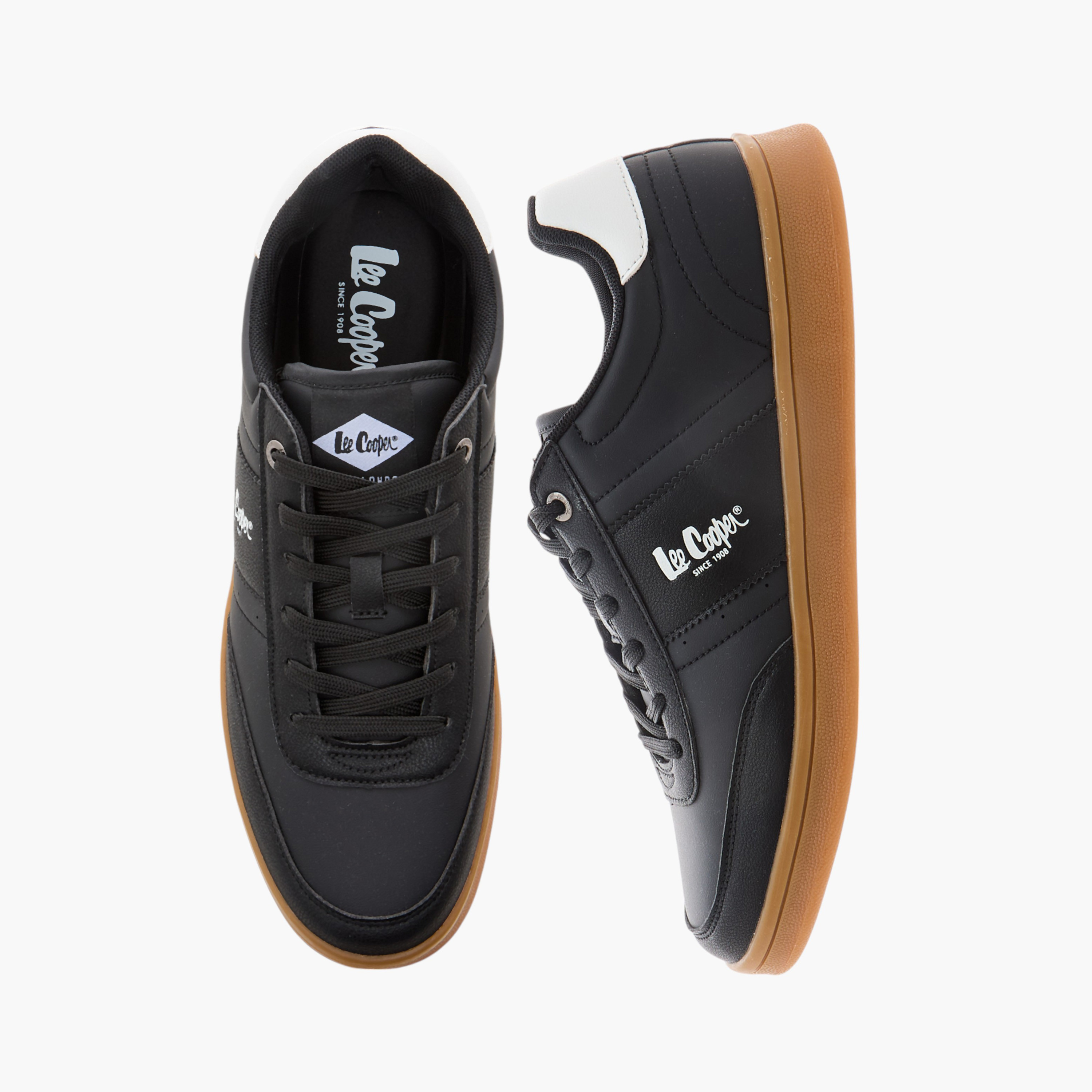 Lee Cooper Men's Logo Detail Lace-Up Sneakers-men-shoes-sneakers-image-1