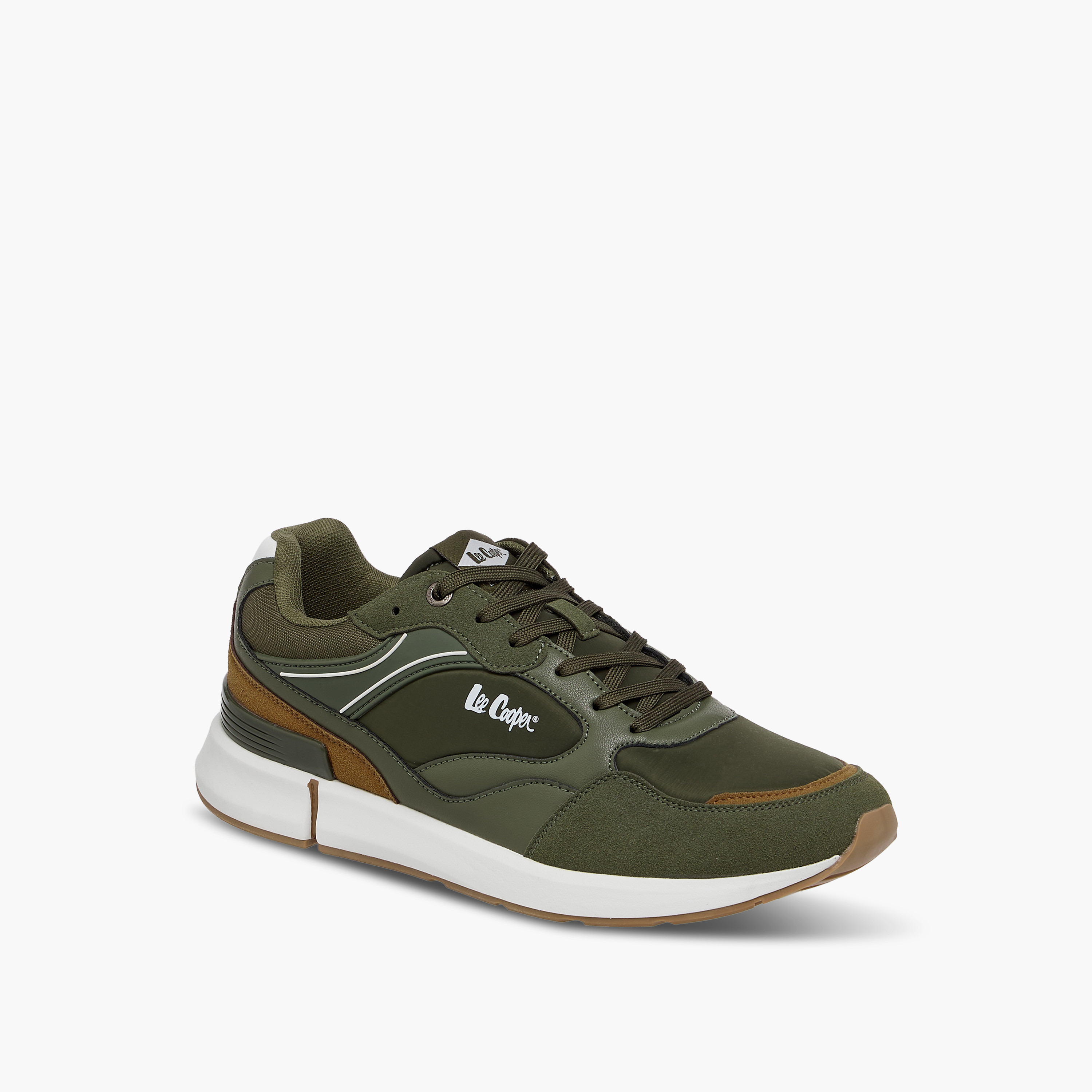 Lee Cooper Men's Panelled Lace-Up Sneakers-men-shoes-sneakers-image-3