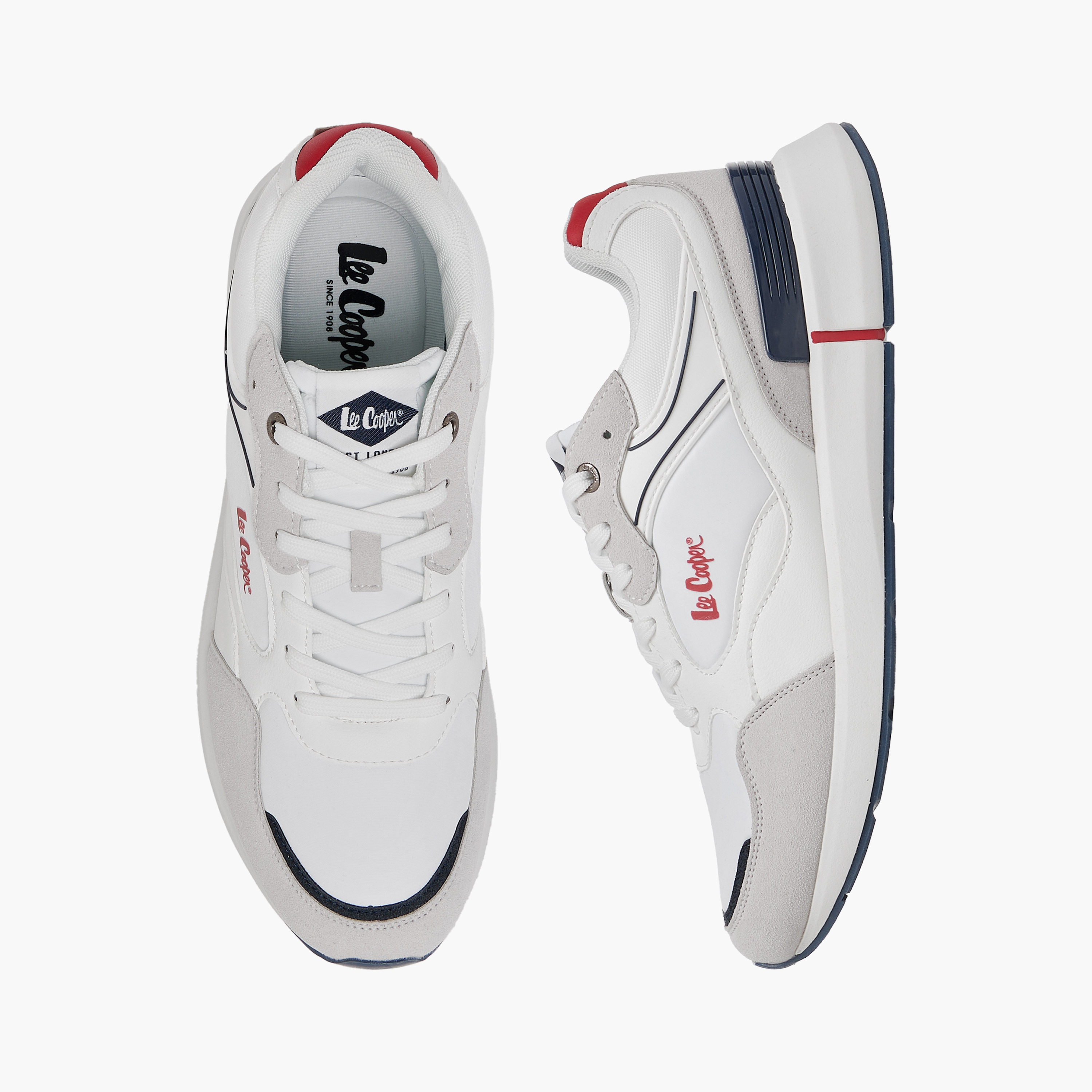 Lee Cooper Men's Panelled Lace-Up Sneakers-men-shoes-sneakers-image-1