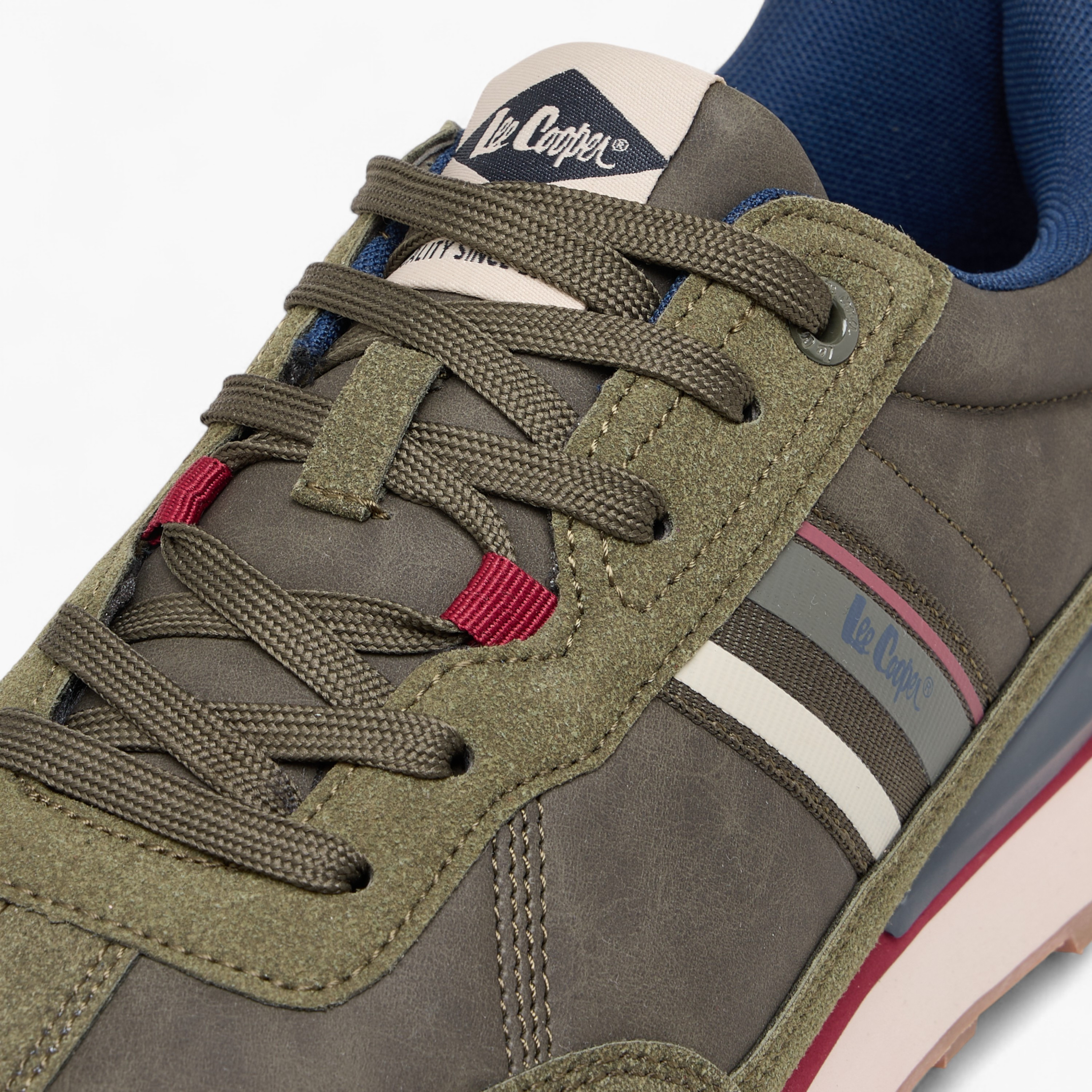 Lee Cooper Men's Panelled Sneakers with Lace-Up Closure-men-shoes-sneakers-image-4