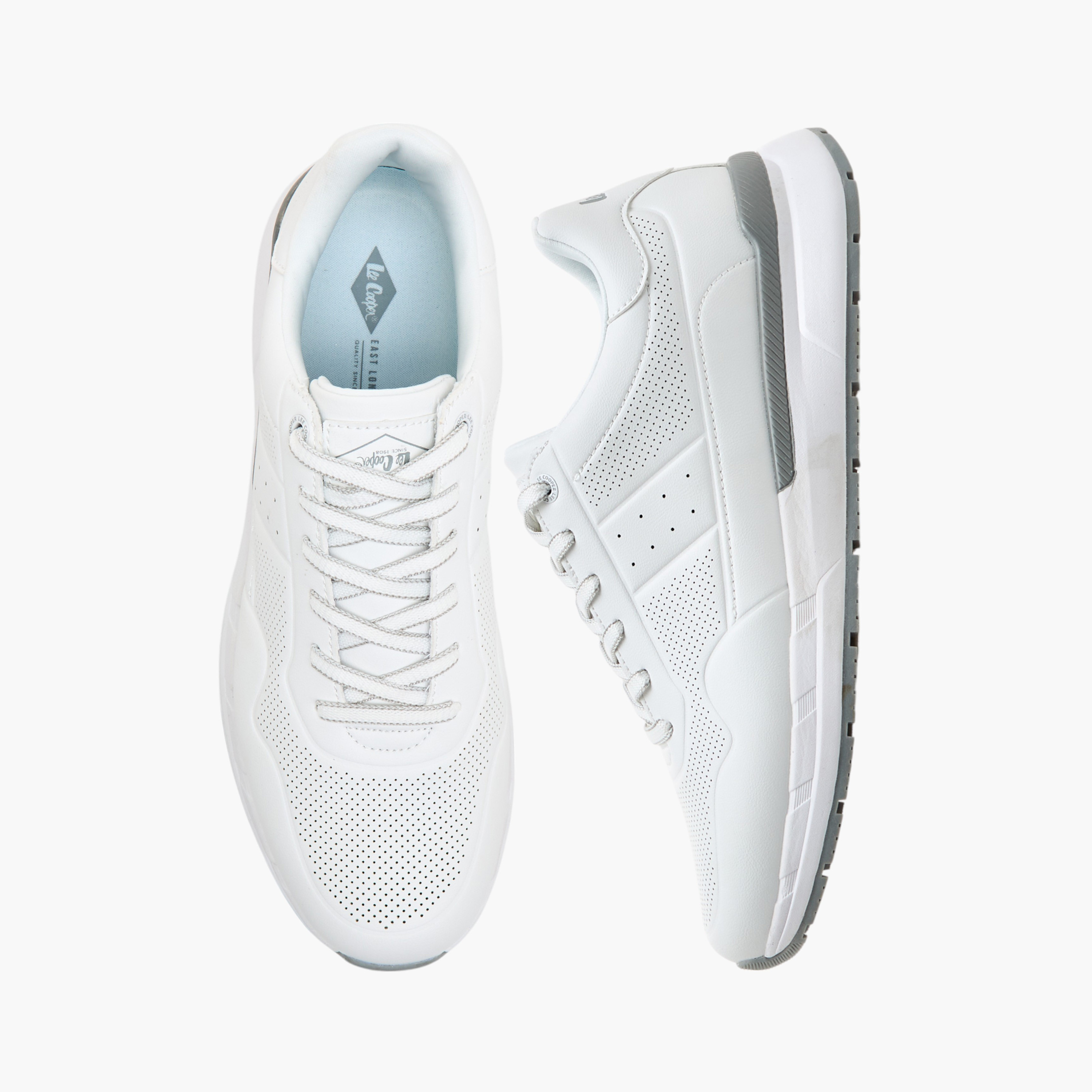 Lee Cooper Men's  Perforated Detail Lace-Up Sneakers-men-shoes-sneakers-image-1