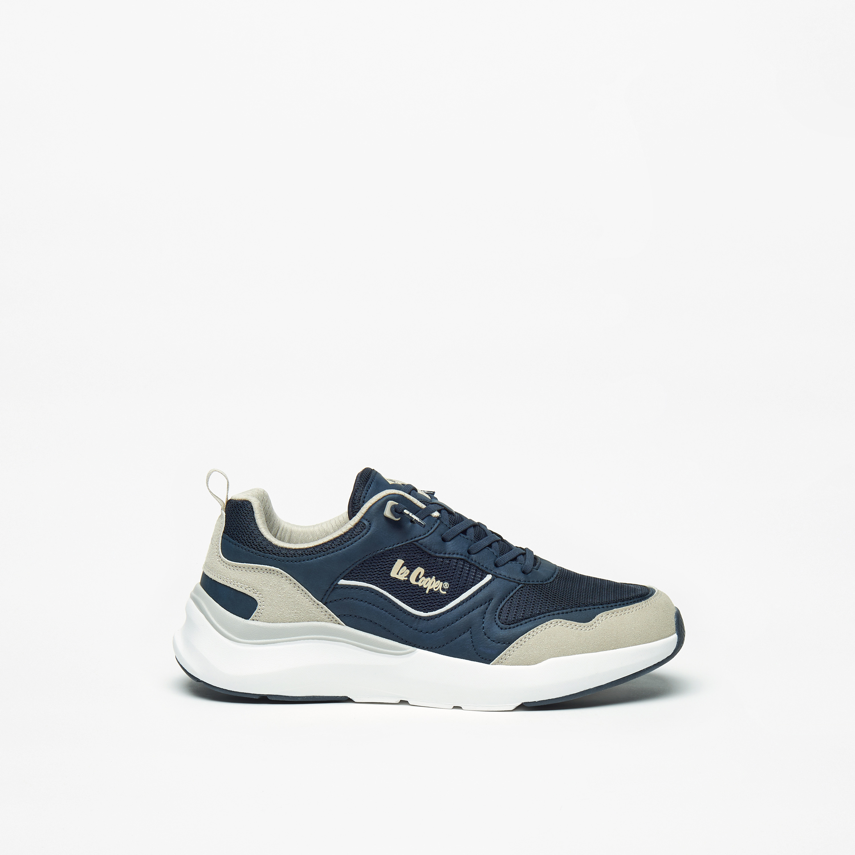 Lee Cooper Men's Textured Sneakers with Lace-Up Closure-men-shoes-sneakers-image-3