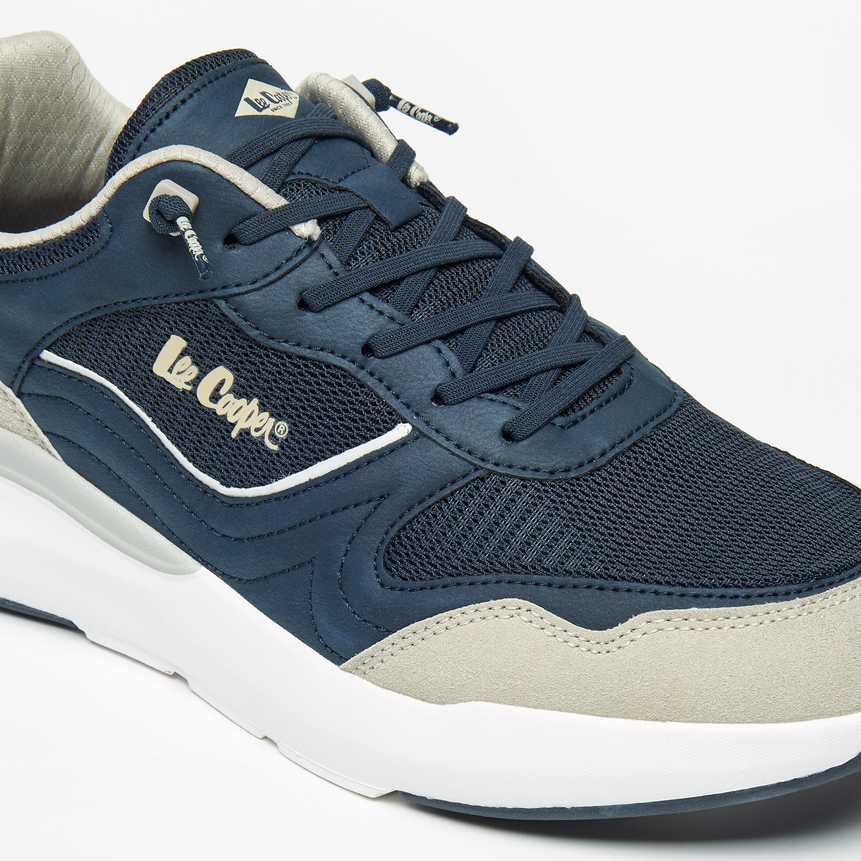 Lee Cooper Men's Textured Sneakers with Lace-Up Closure-men-shoes-sneakers-image-5