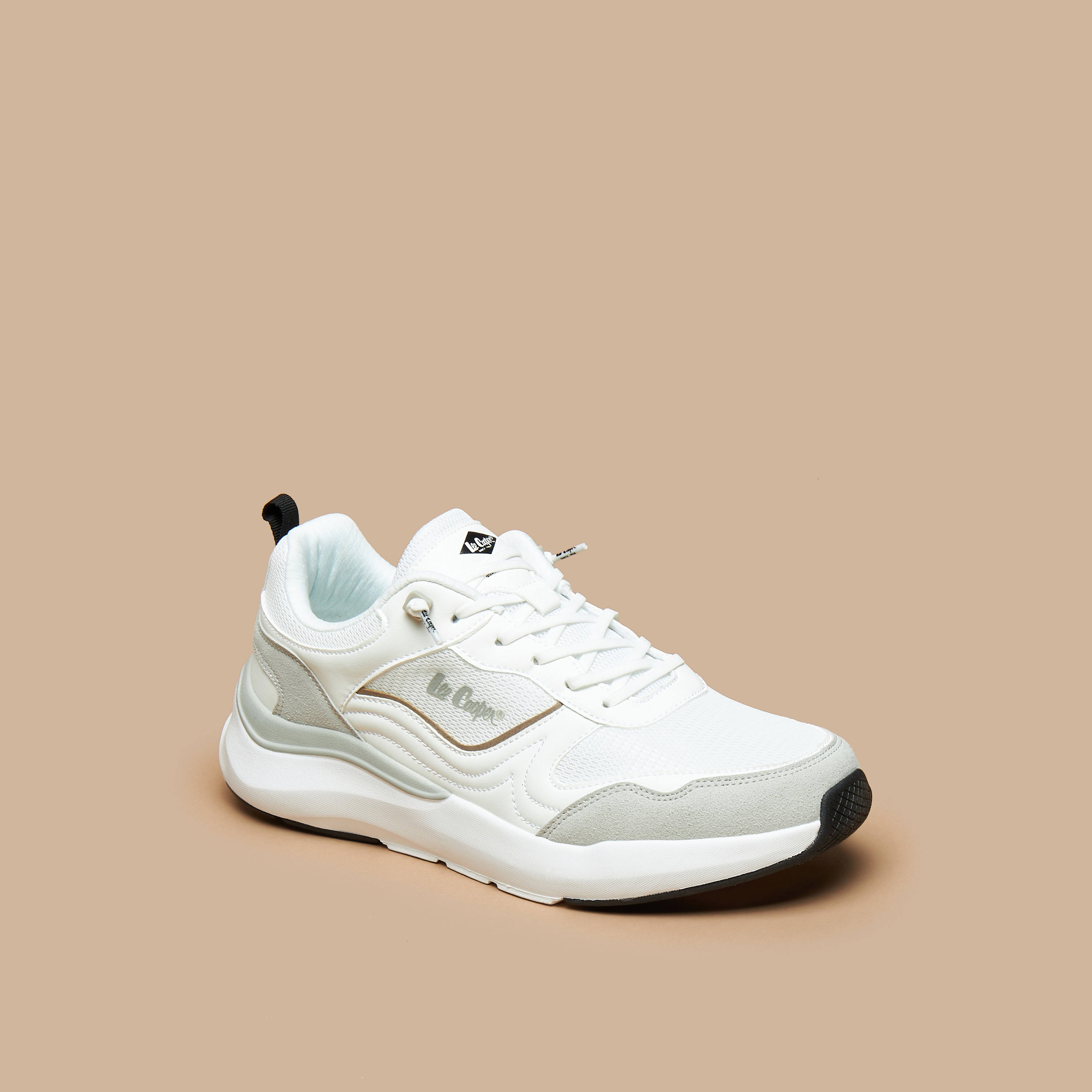 Lee Cooper Men's Textured Sneakers with Lace-Up Closure-men-shoes-sneakers-image-1