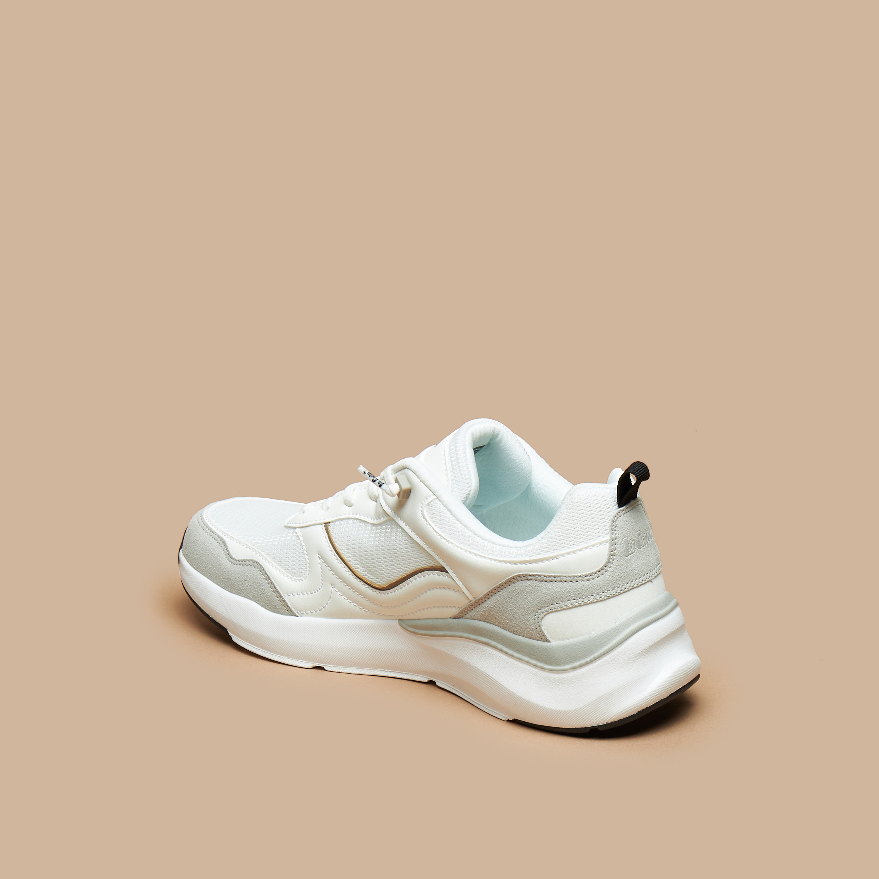 Lee Cooper Men's Textured Sneakers with Lace-Up Closure-men-shoes-sneakers-image-2