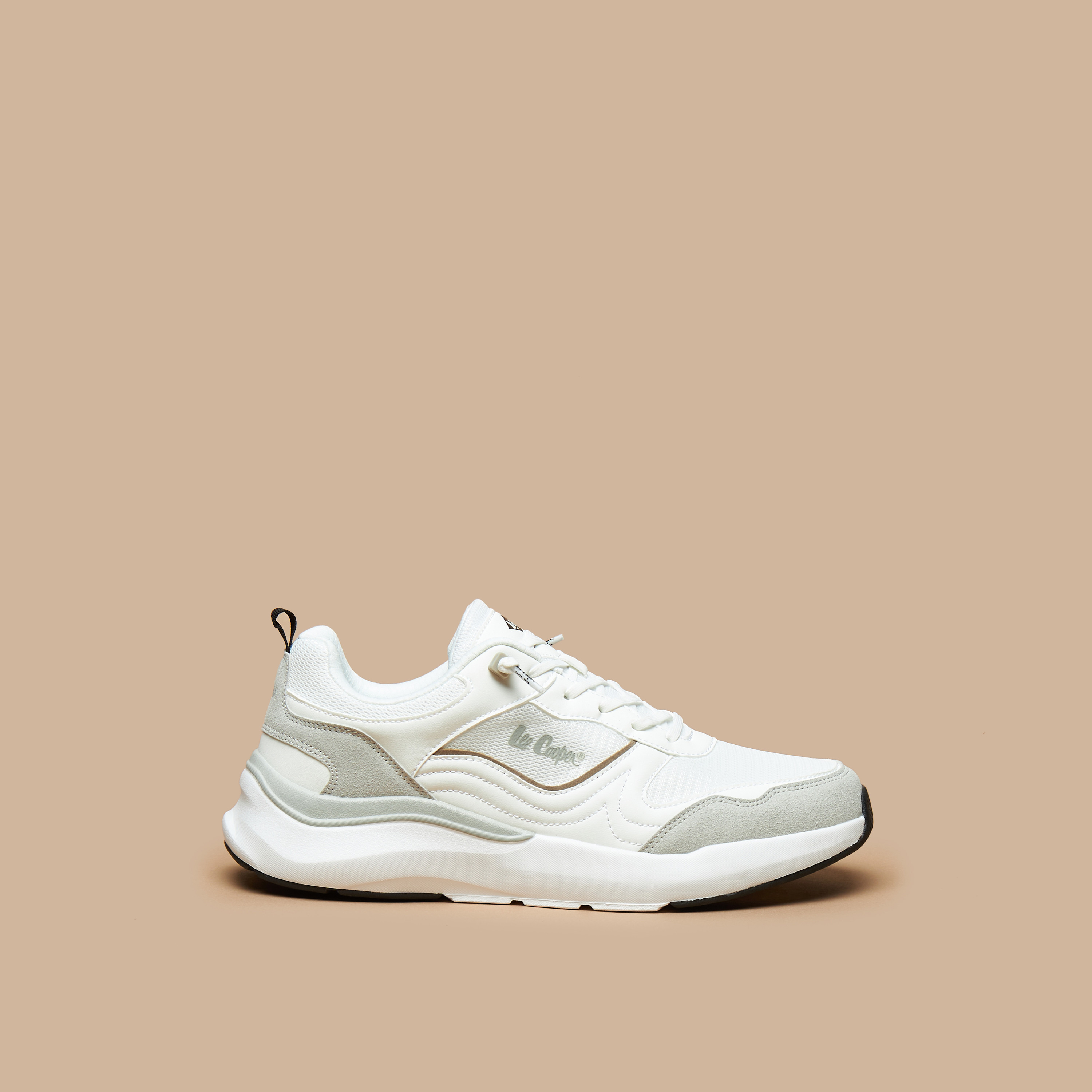Lee Cooper Men's Textured Sneakers with Lace-Up Closure-men-shoes-sneakers-image-3