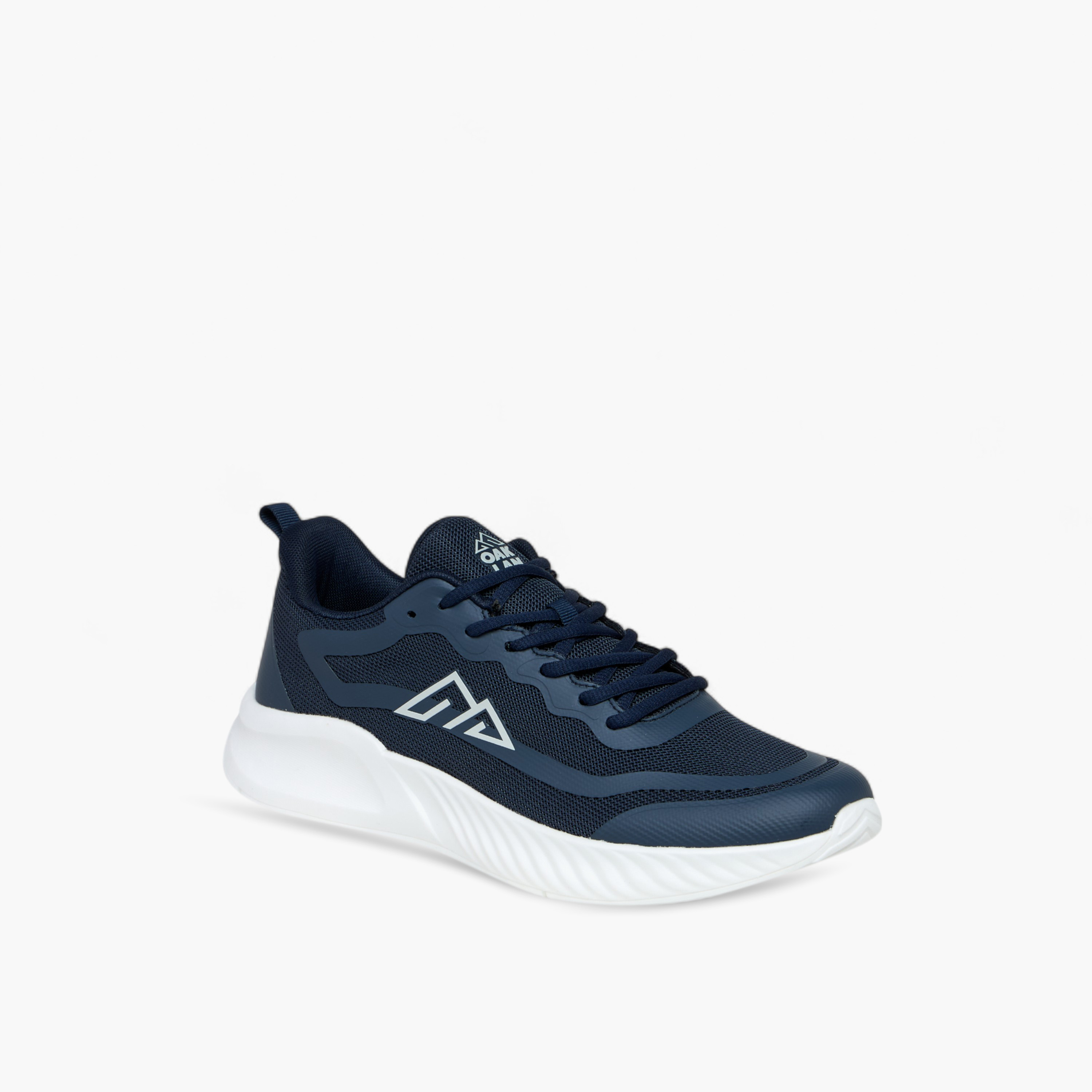Oaklan by Shoexpress Panelled Lace-Up Sports Shoes with Pull Tab-sports-men-shoes-image-2