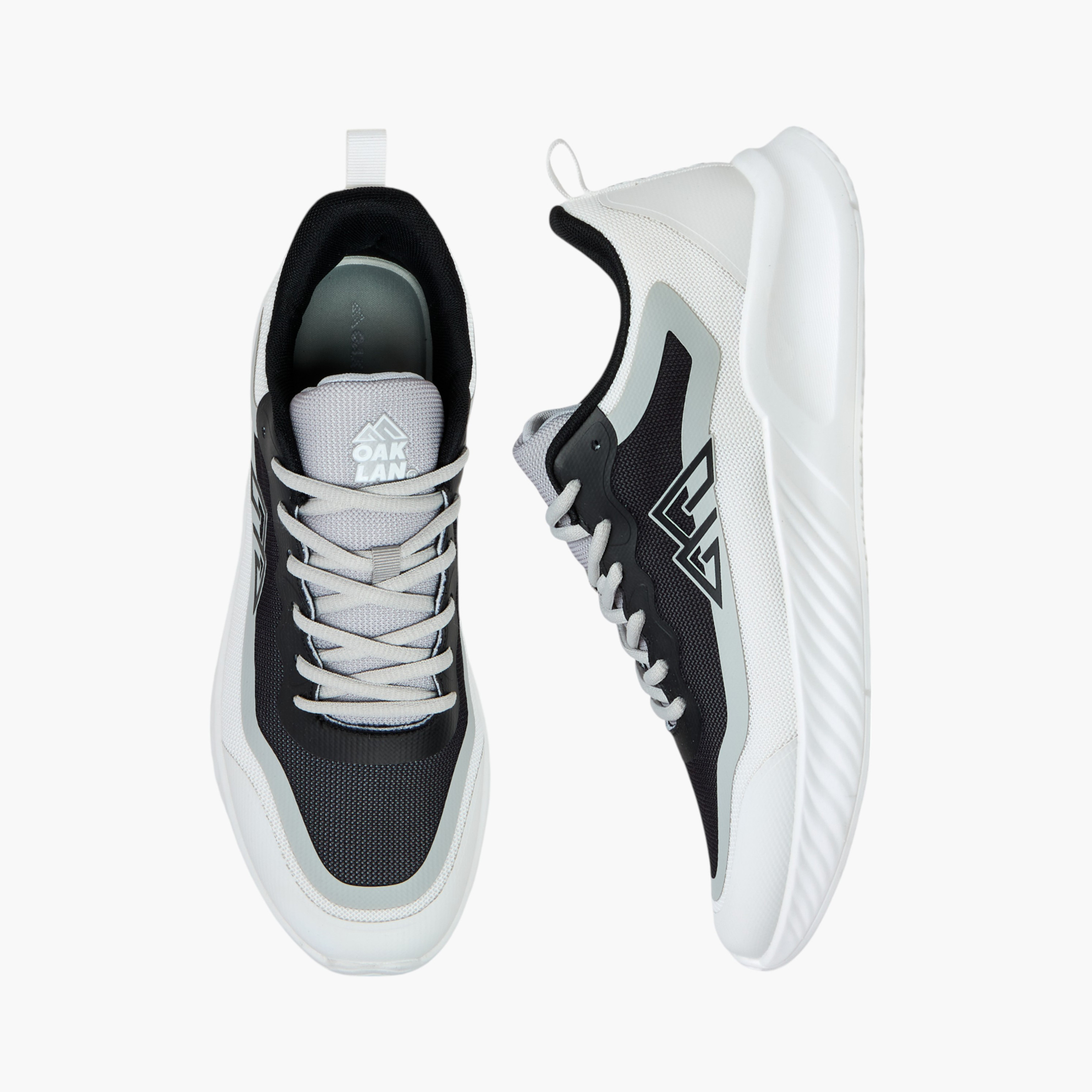 Oaklan by Shoexpress Panelled Lace-Up Sports Shoes with Pull Tab-sports-men-shoes-image-1