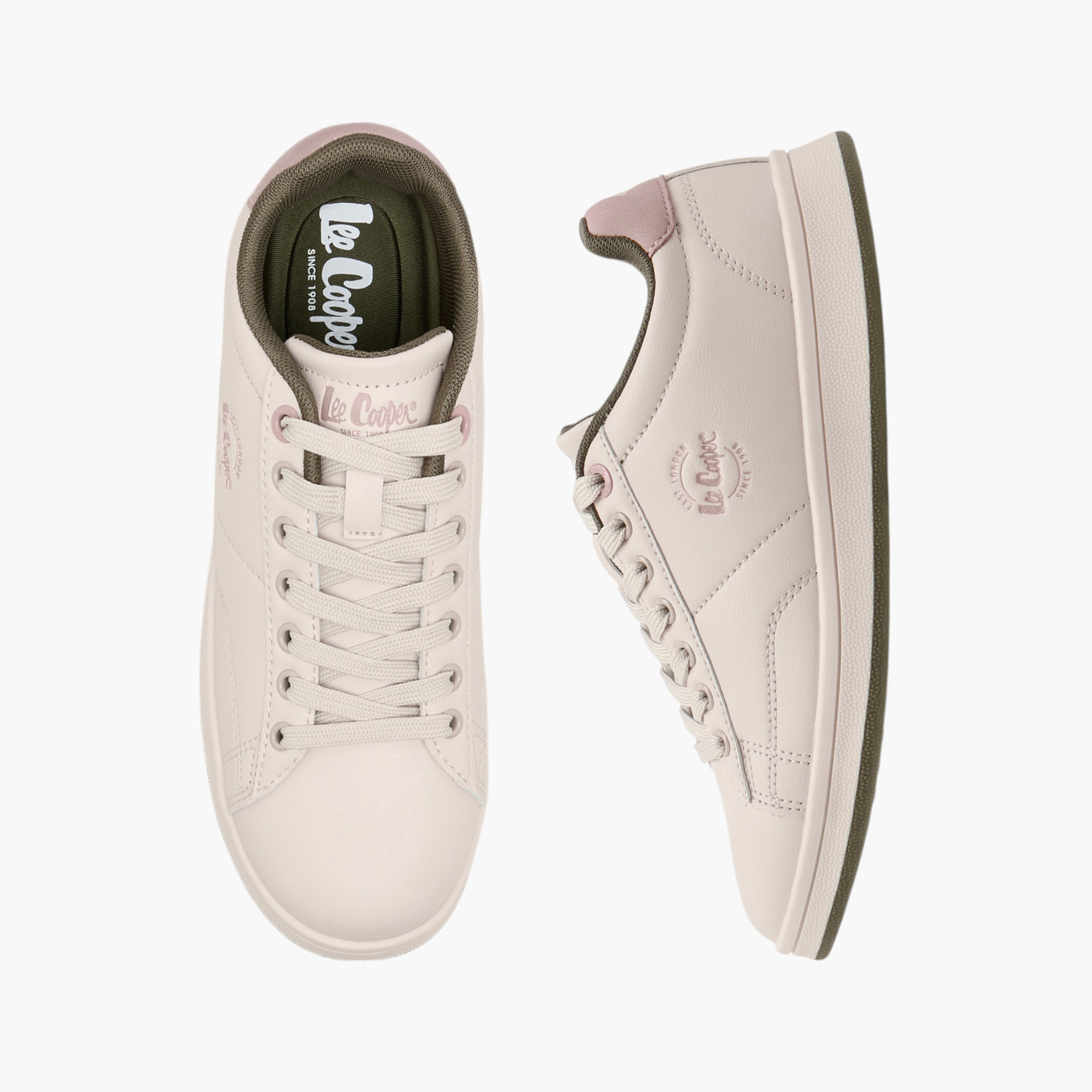 Lee Cooper Women's Logo Print Lace-Up Sneakers-women-shoes-sneakers-image-1
