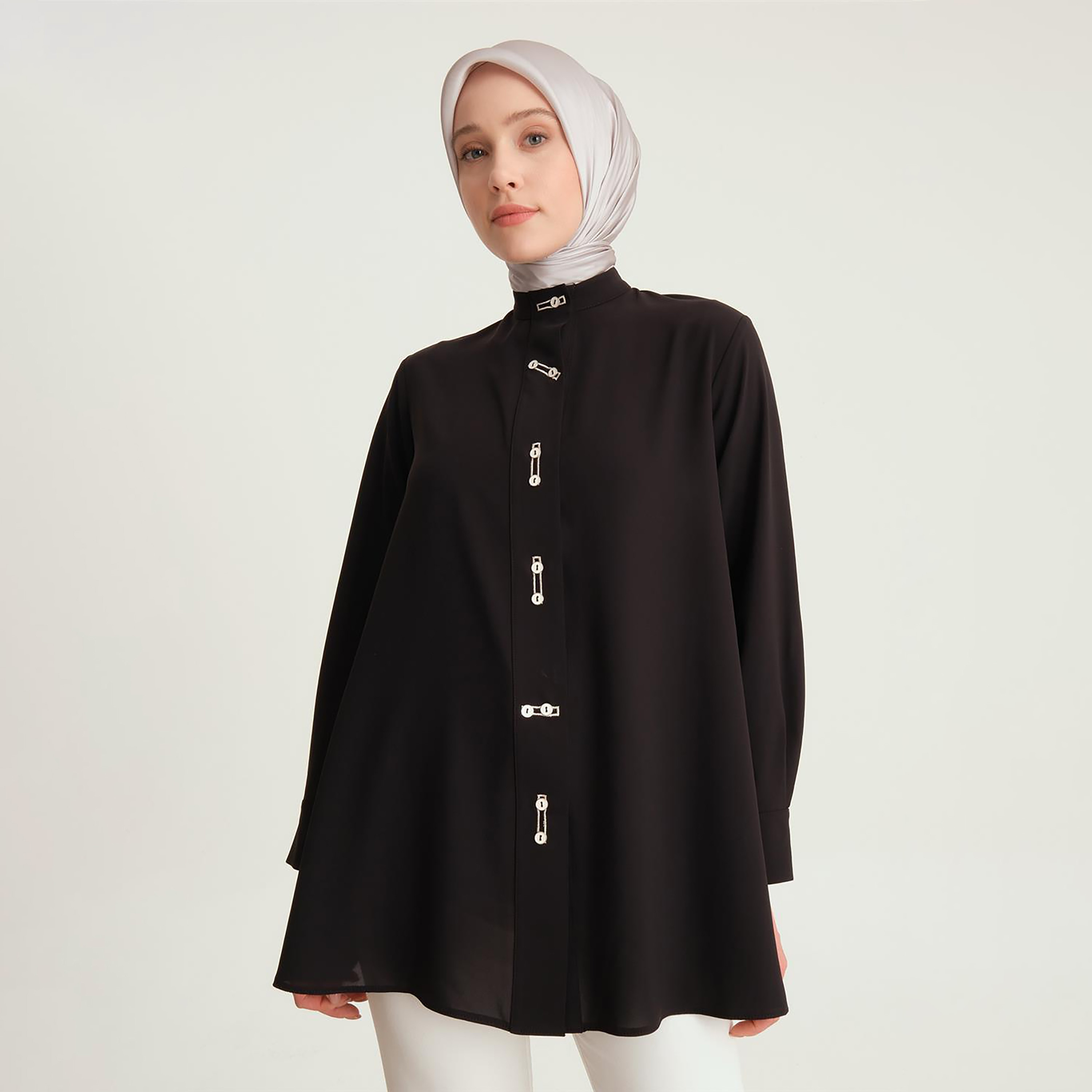 قميص أرمين ماندرين الرقبة المنحنية هيملاين المرأة-women-clothing-shirtsandblouses-shirts-image-5