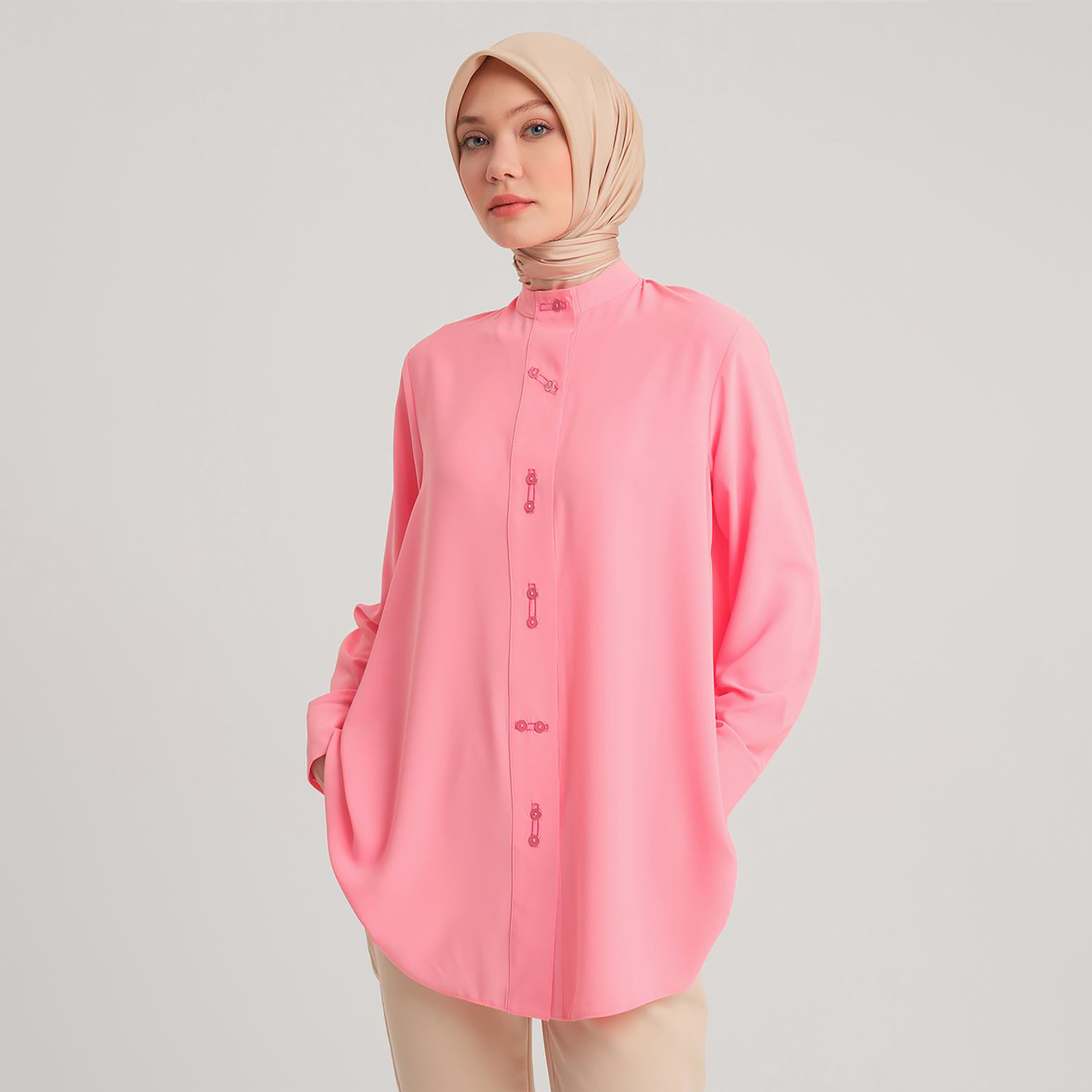 قميص أرمين ماندرين الرقبة المنحنية هيملاين المرأة-women-clothing-shirtsandblouses-shirts-image-8