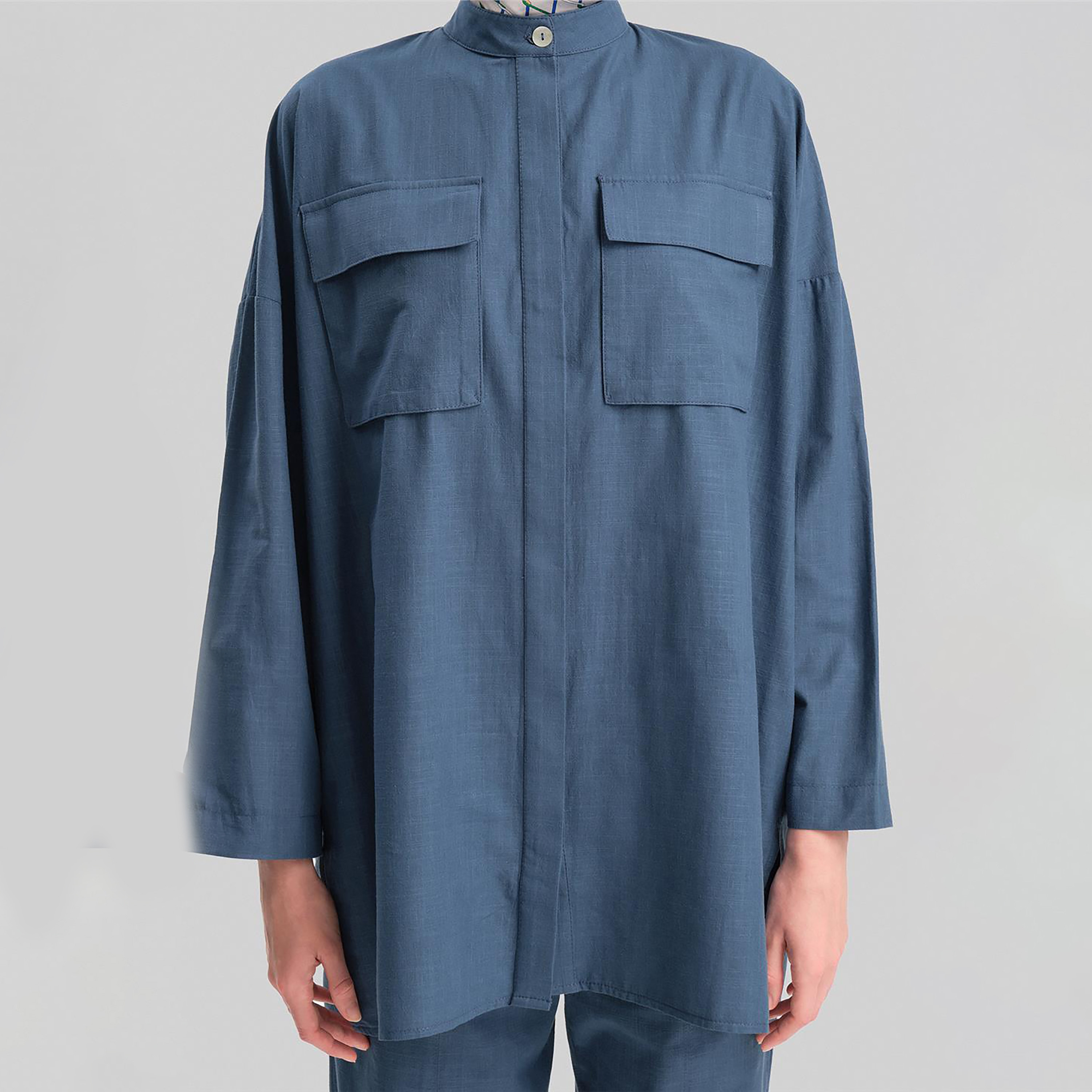 Armine 2-Piece Mandarin Neck Women's Shirt And Pants Co-Ord Set-women-clothing-coordsets-image-12