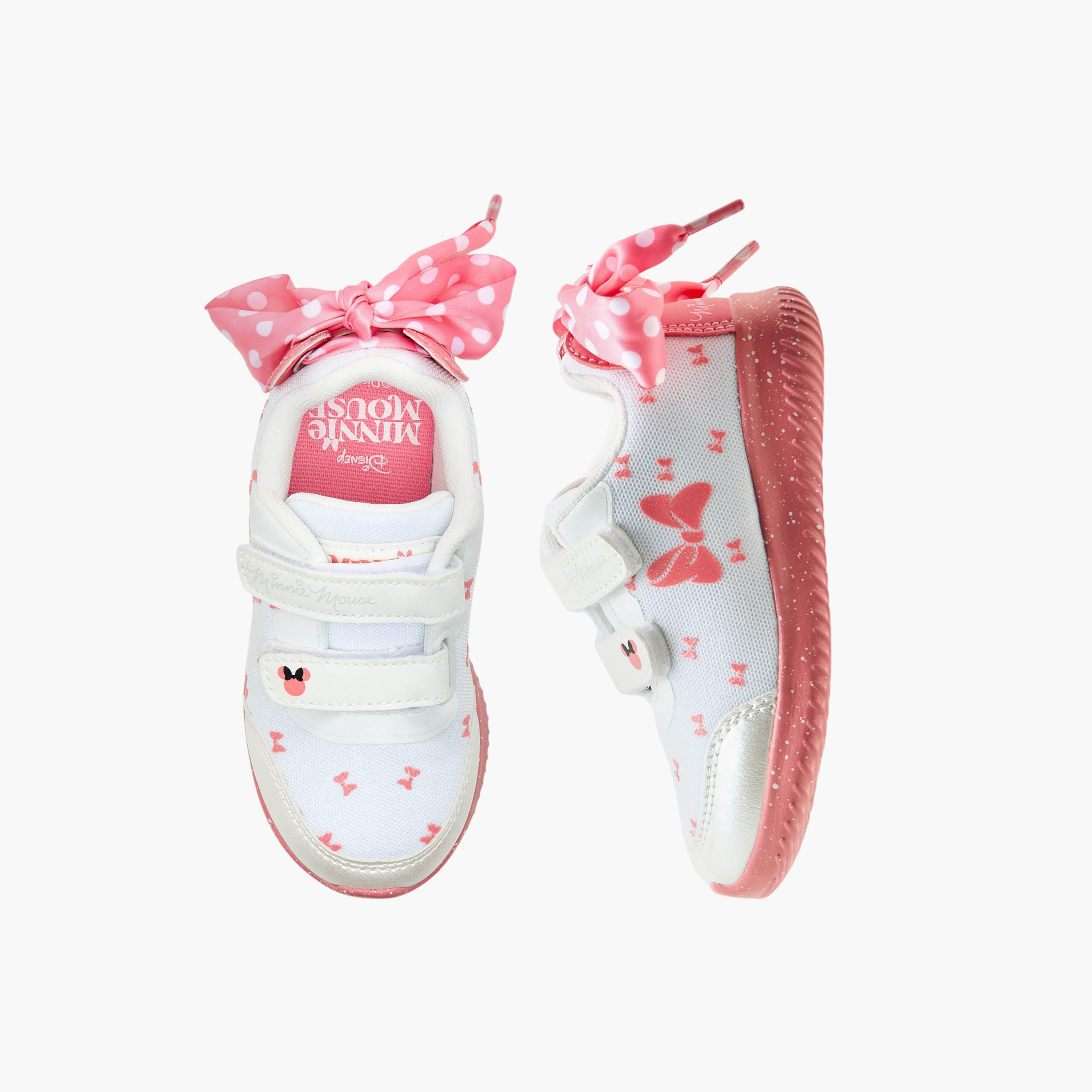 حذاء سنيكرز بشريط إغلاق لاصق وطبعات ميني ماوس من ديزني-girls-shoes-sneakers-image-1