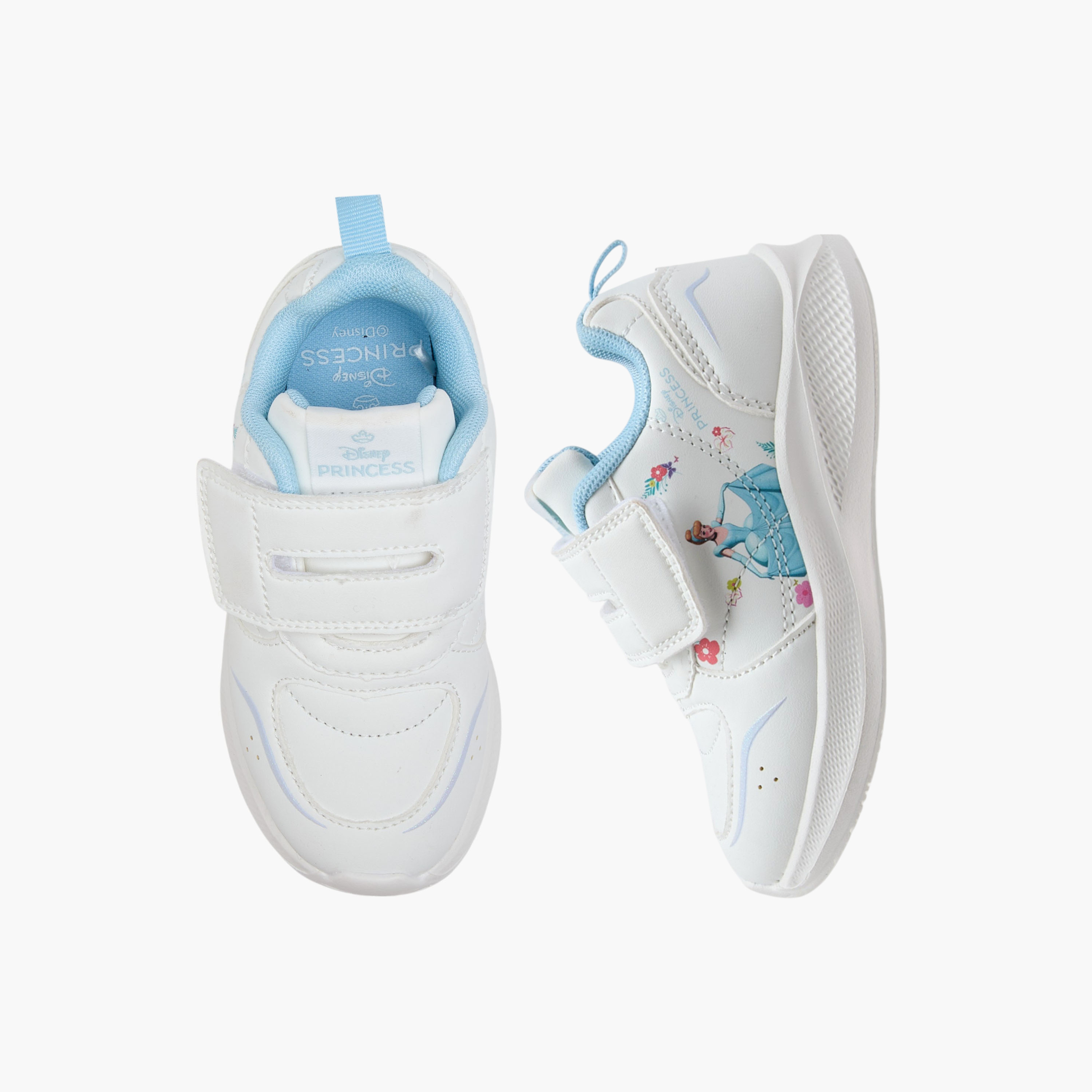 حذاء سنيكرز بشريط إغلاق لاصق وطبعات سندريلا من ديزني-girls-shoes-sneakers-image-1