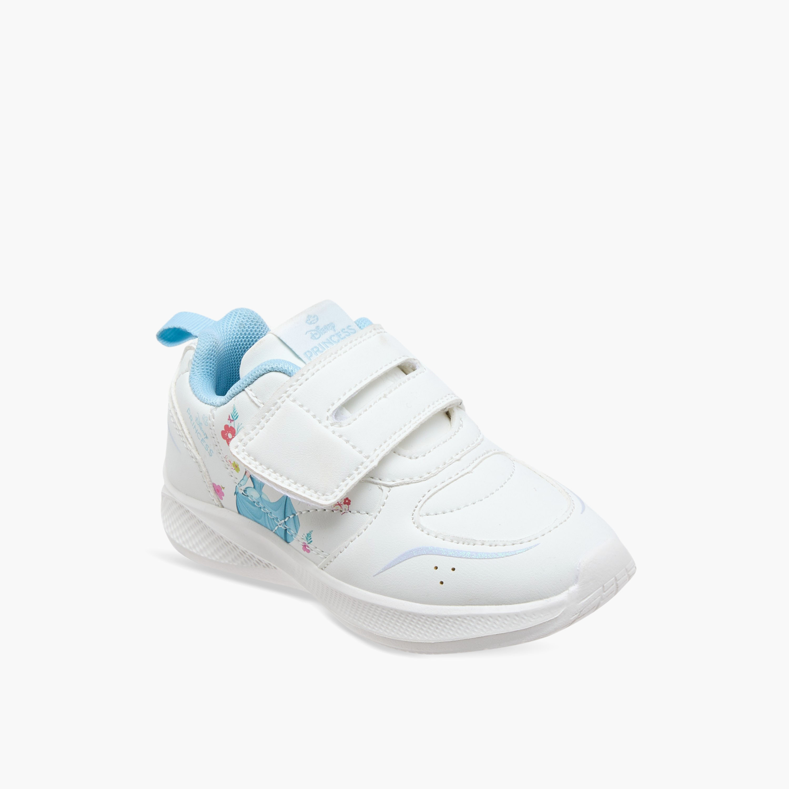 حذاء سنيكرز بشريط إغلاق لاصق وطبعات سندريلا من ديزني-girls-shoes-sneakers-image-3