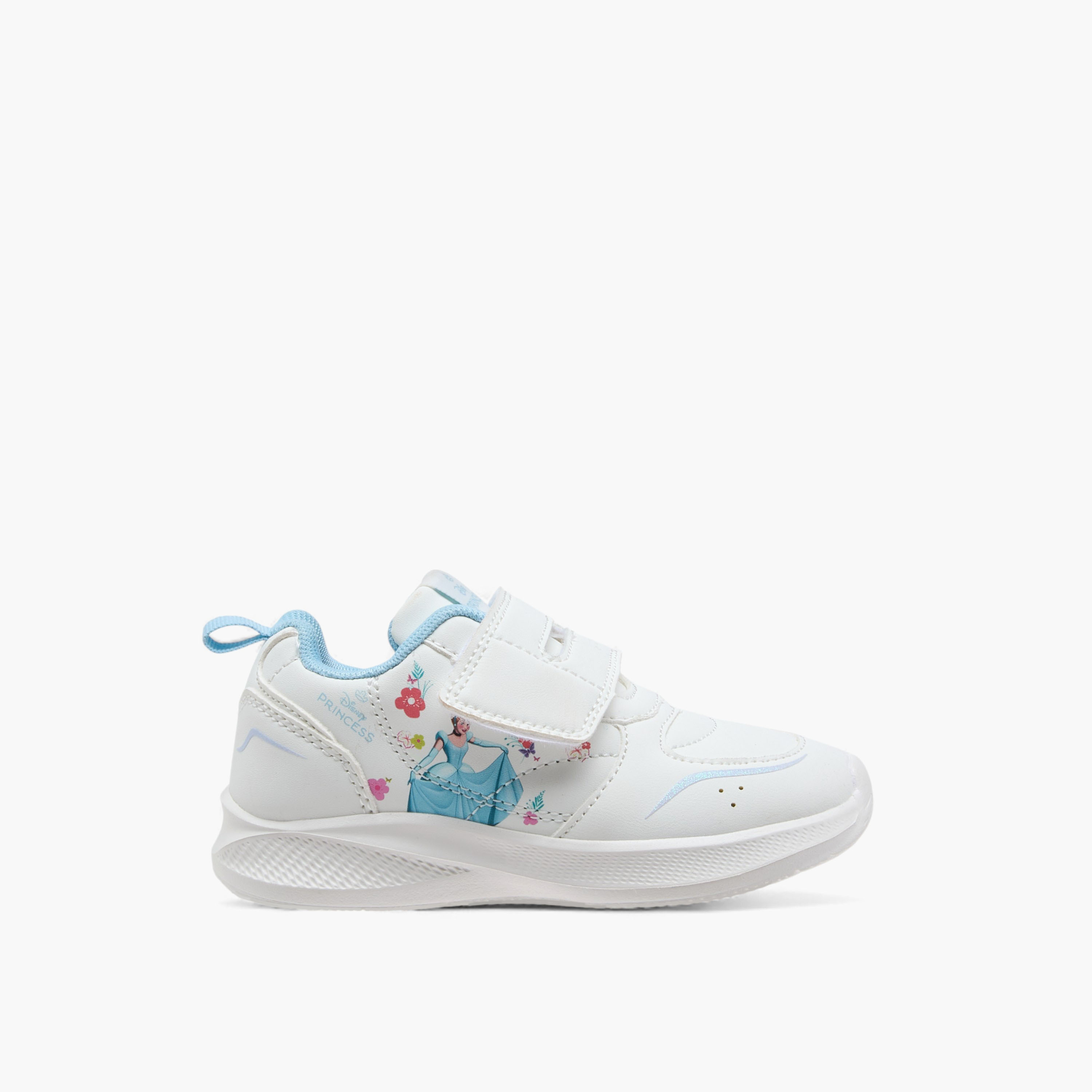 حذاء سنيكرز بشريط إغلاق لاصق وطبعات سندريلا من ديزني-girls-shoes-sneakers-image-4