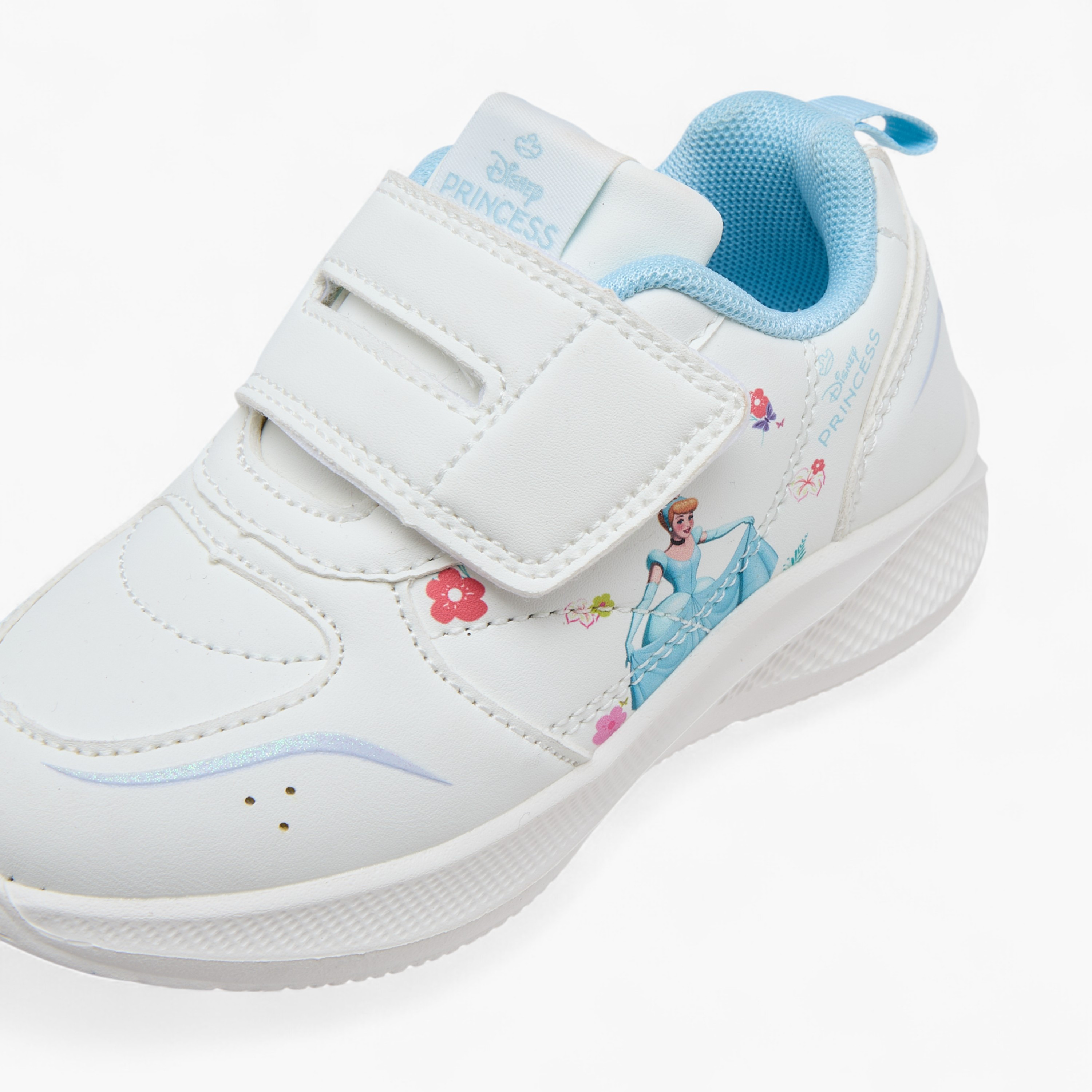 حذاء سنيكرز بشريط إغلاق لاصق وطبعات سندريلا من ديزني-girls-shoes-sneakers-image-5
