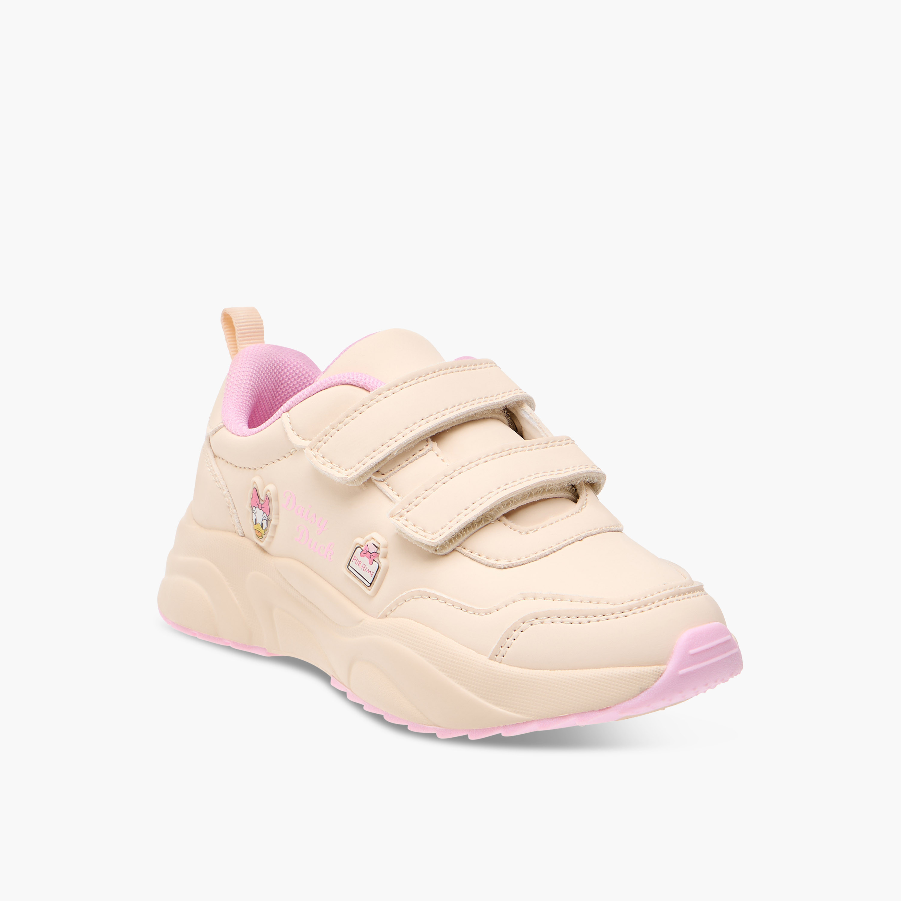 حذاء سنيكرز بشريط إغلاق لاصق وزخارف ديزي داك من ديزني-girls-shoes-sneakers-image-2