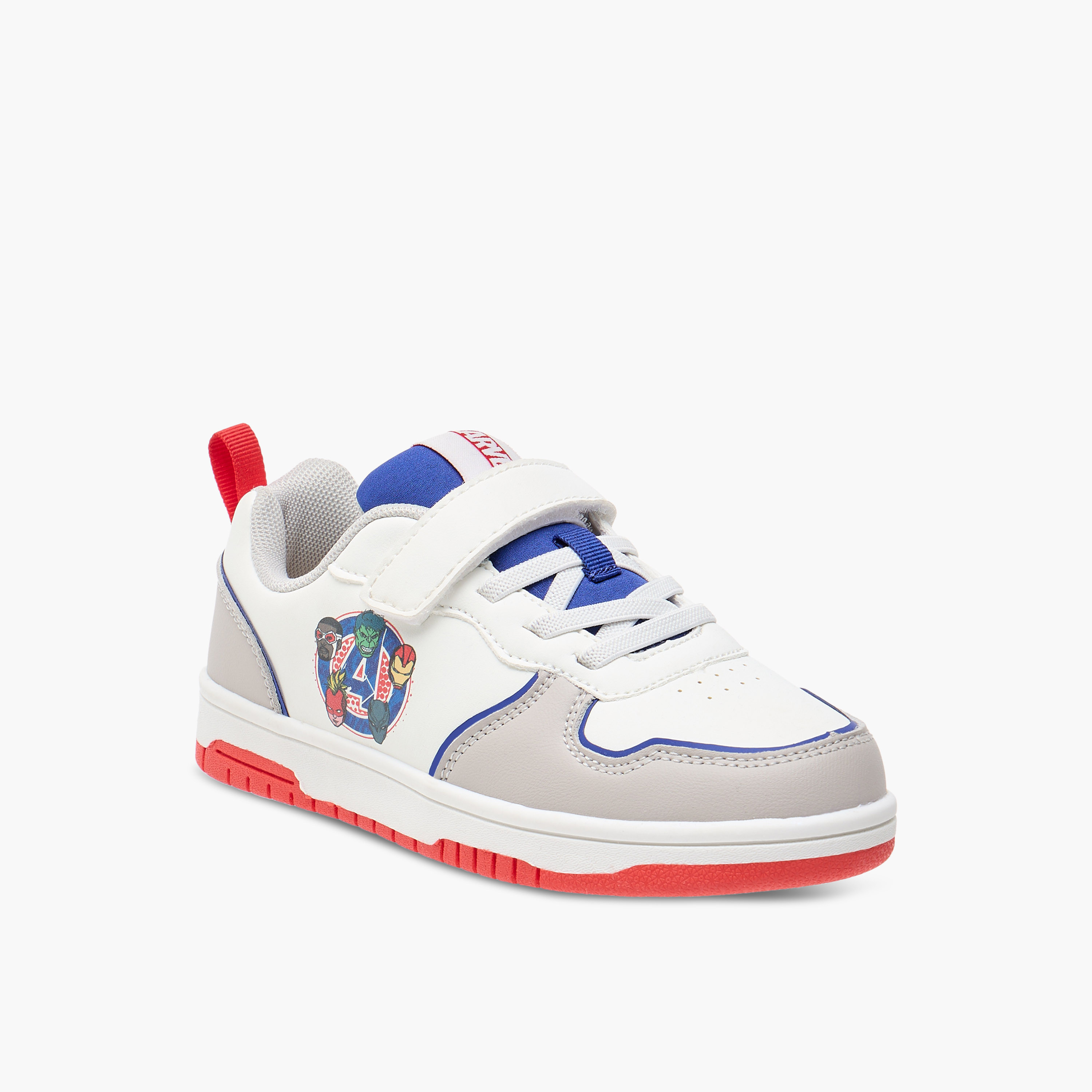 Avengers Print Sneakers with Hook and Loop Closure-boys-shoes-sneakers-image-2