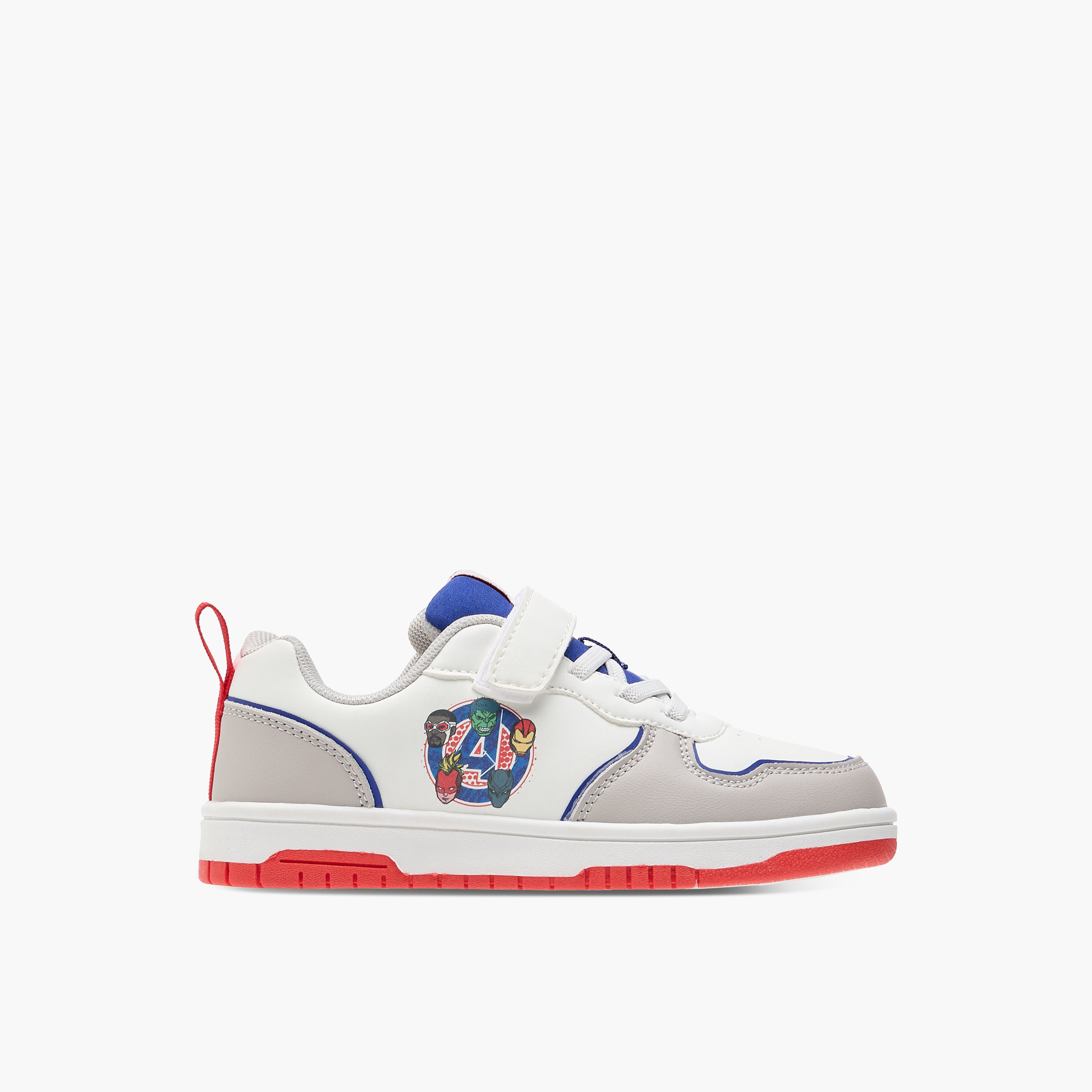 Avengers Print Sneakers with Hook and Loop Closure-boys-shoes-sneakers-image-3