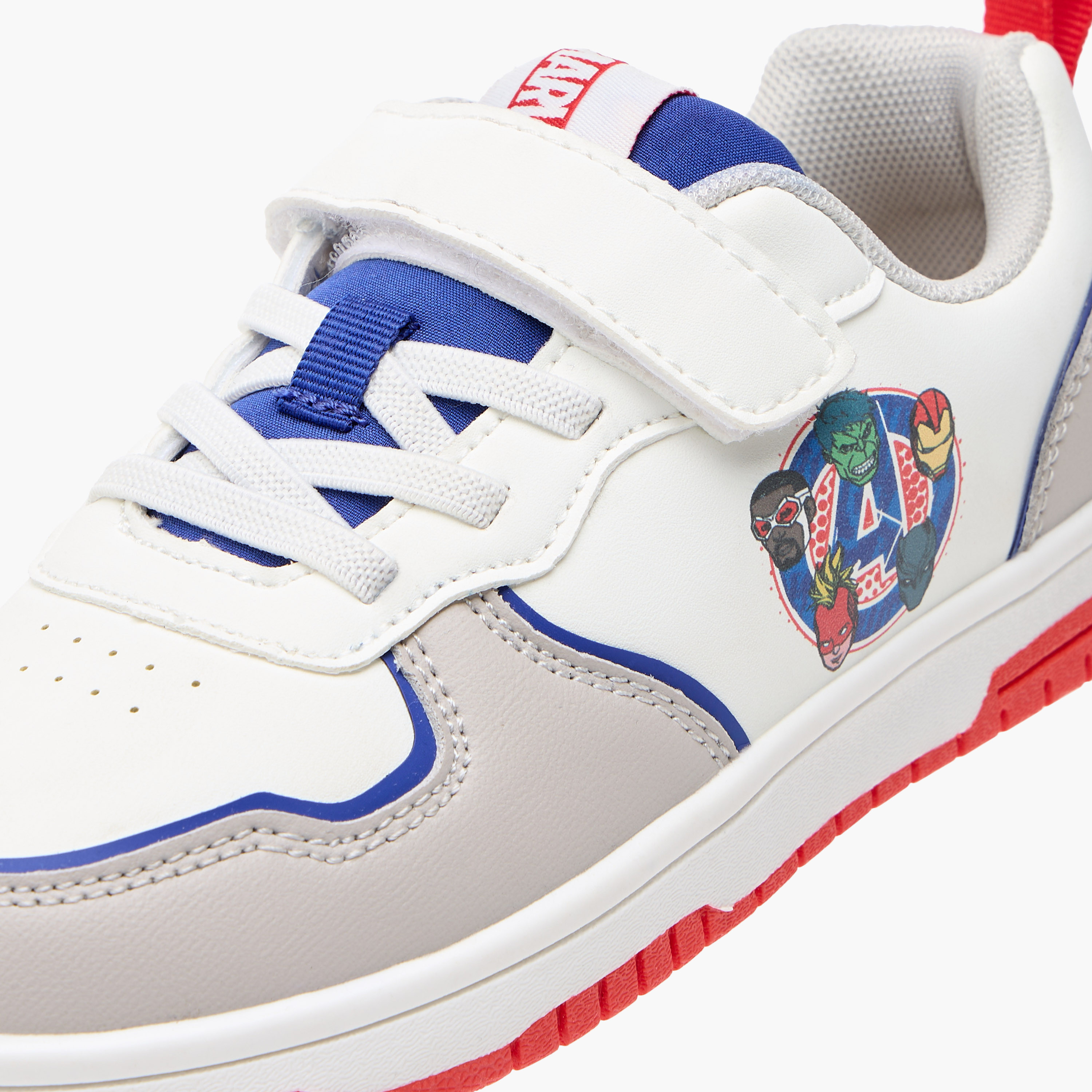 Avengers Print Sneakers with Hook and Loop Closure-boys-shoes-sneakers-image-4