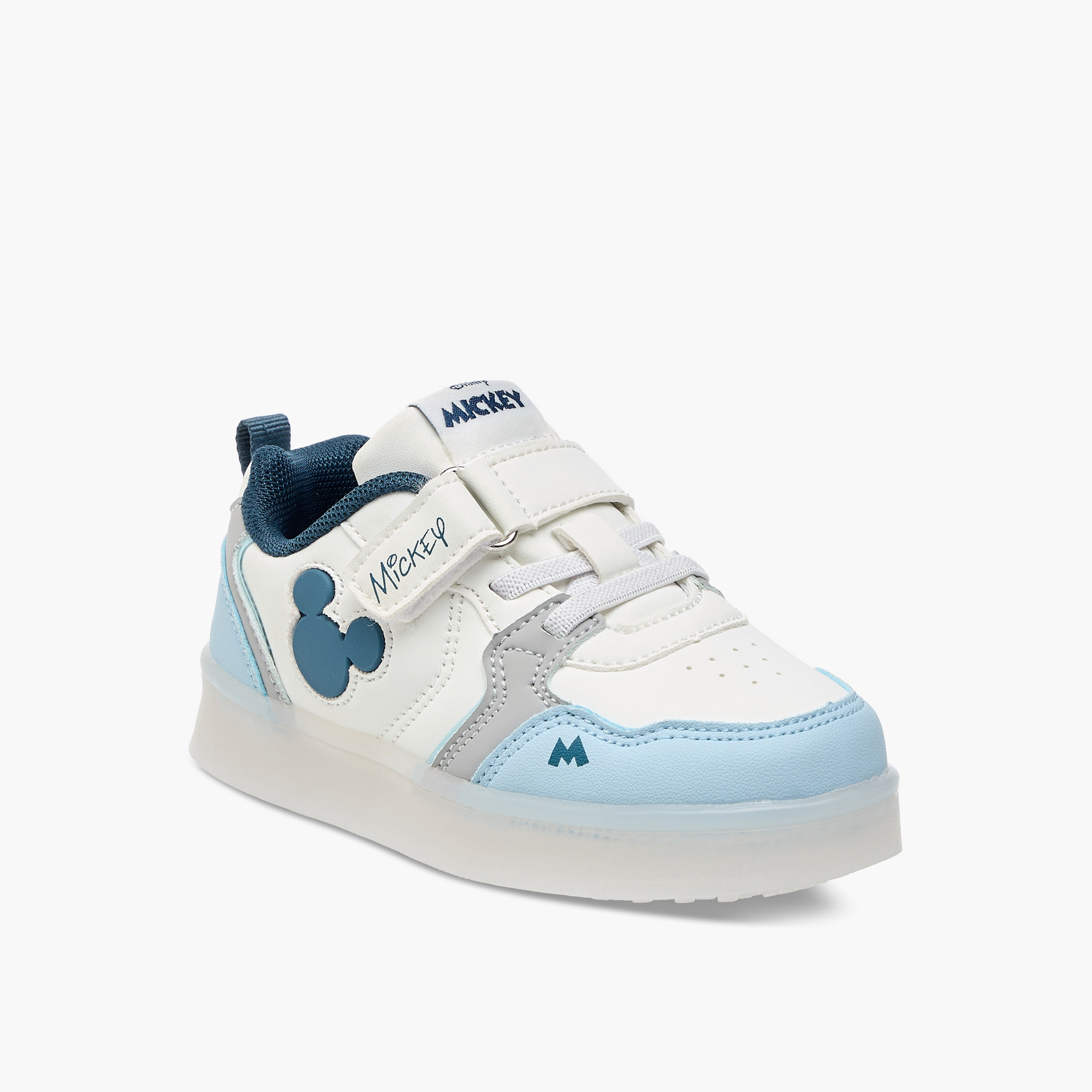 Disney Mickey Mouse Applique Light-Up Sneakers with Hook and Loop Closure-boys-shoes-sneakers-image-2